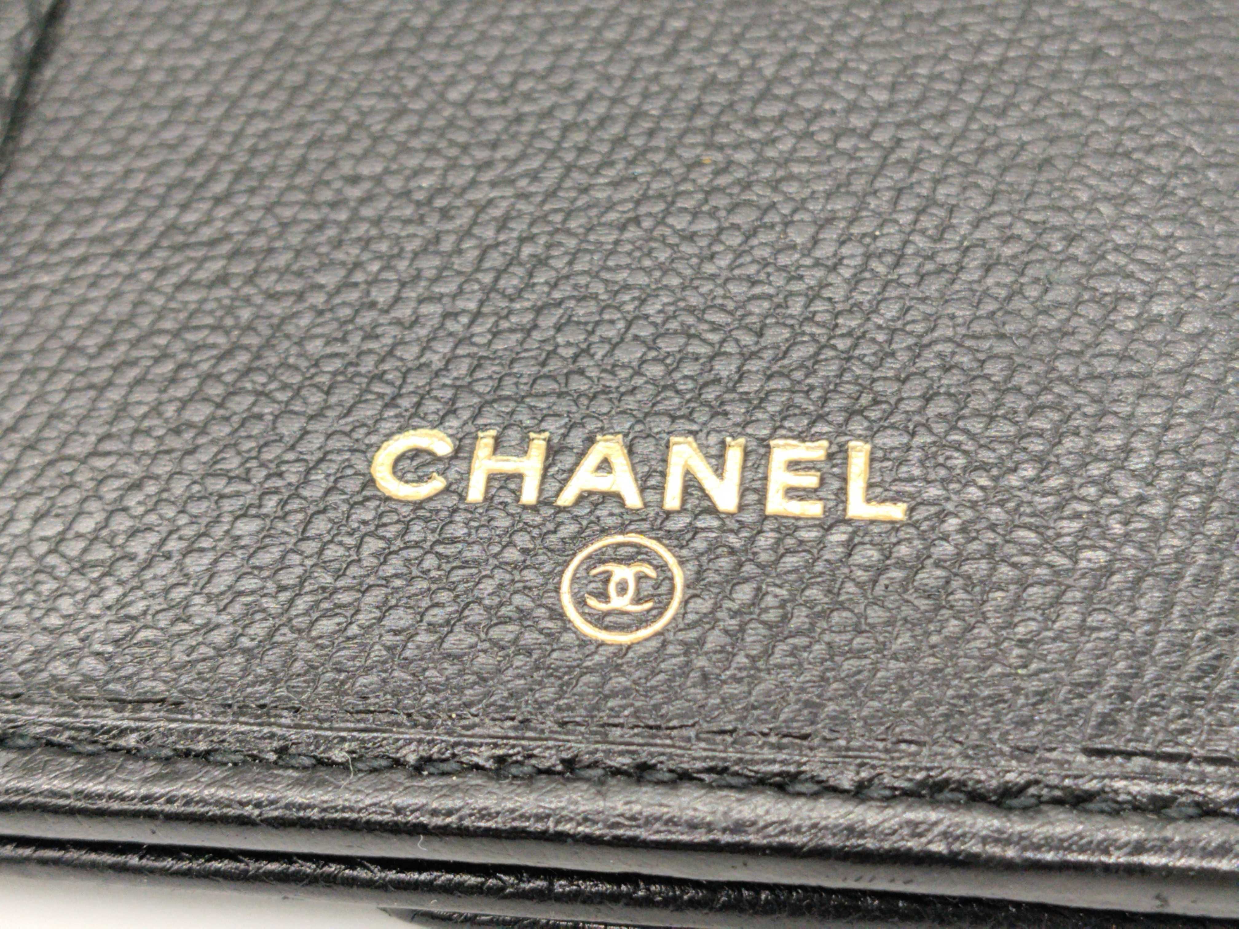 Coco Button Double Snap Long Wallet, Black — view 12