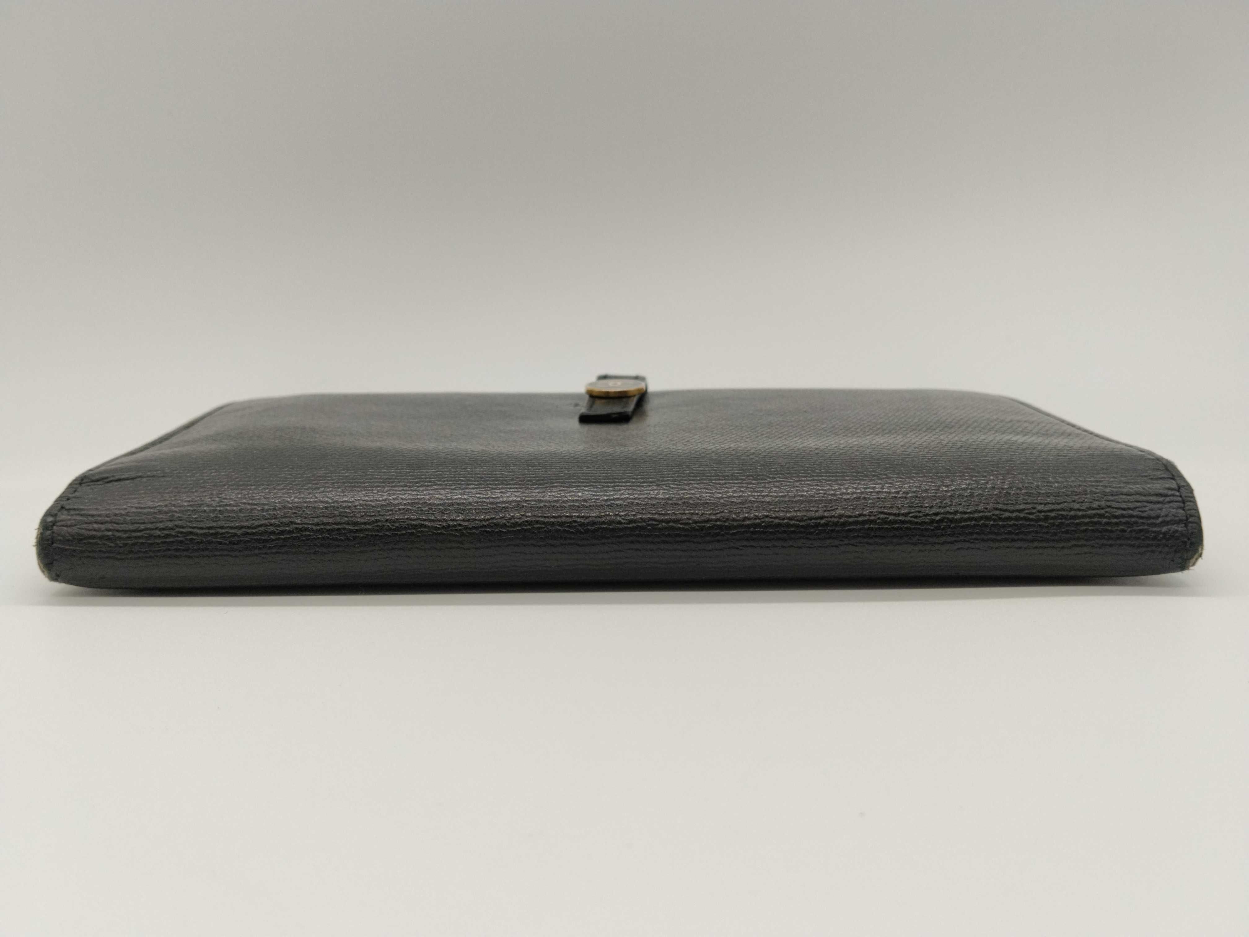Coco Button Double Snap Long Wallet, Black — view 5