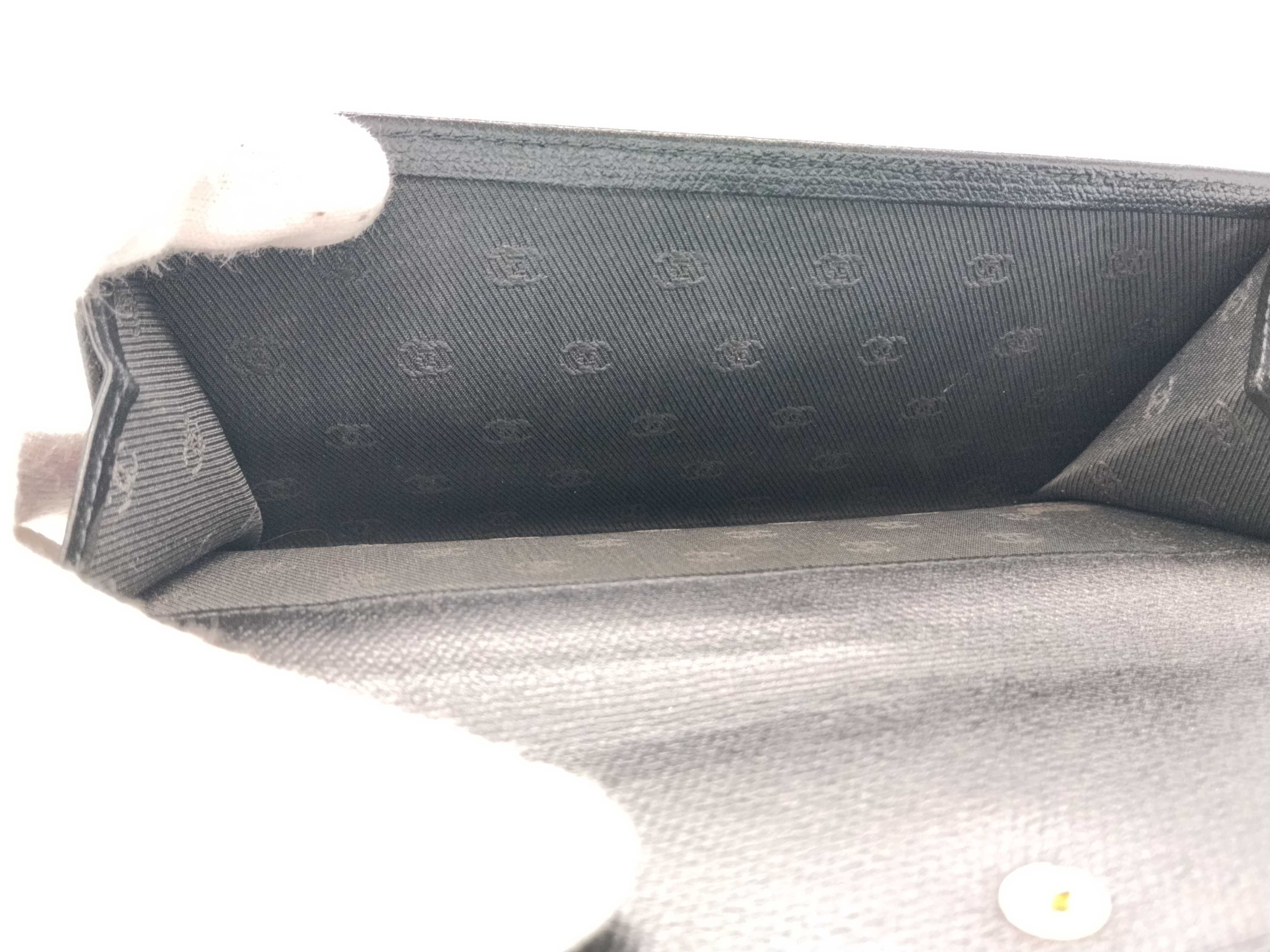 Coco Button Double Snap Long Wallet, Black — view 10