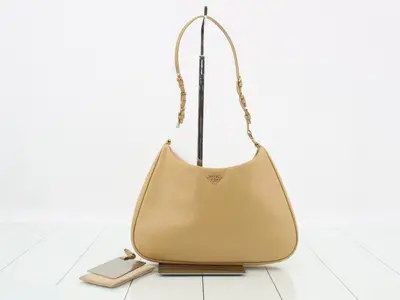 Nappa leather one-shoulder bag