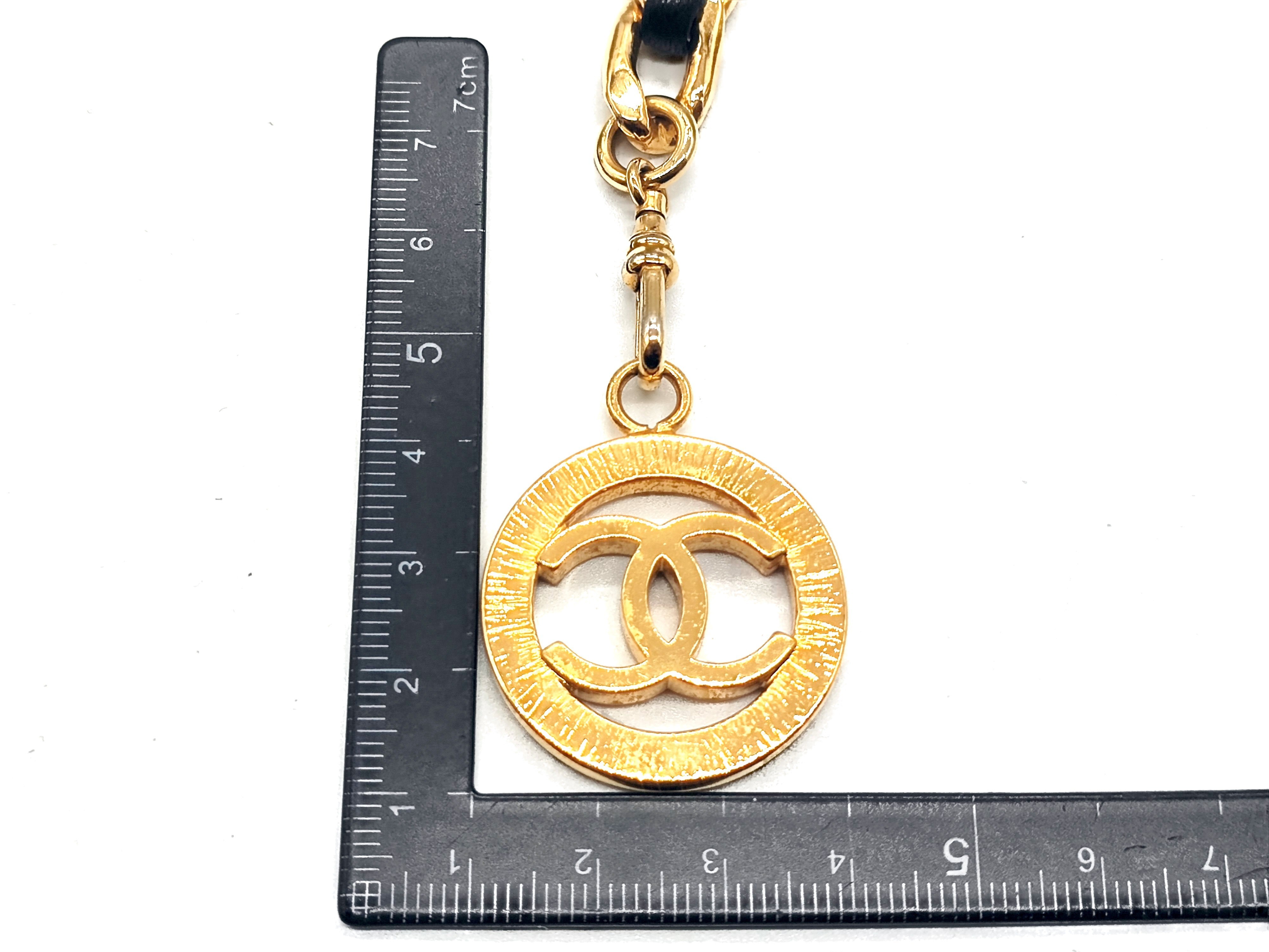 Coco Mark Leather Chain Belt, Total Length Approx. 90cm — view 10