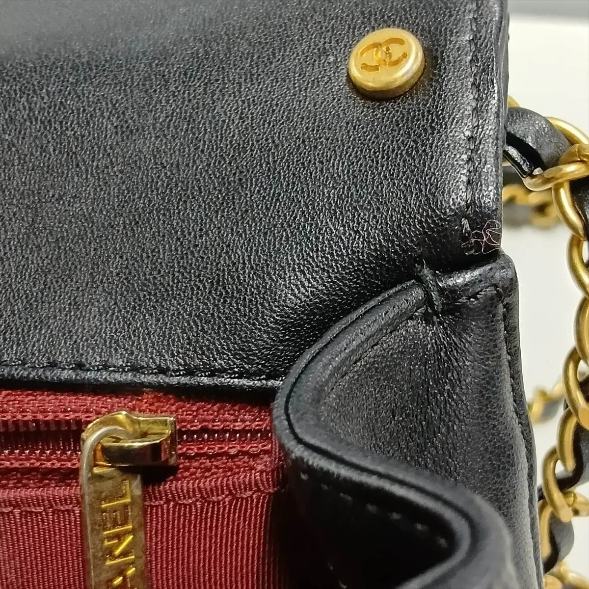 Matelassé Lambskin 2-Way Shoulder Bag, Black with Gold Hardware, 28533502 (Serial Number 28) — view 15