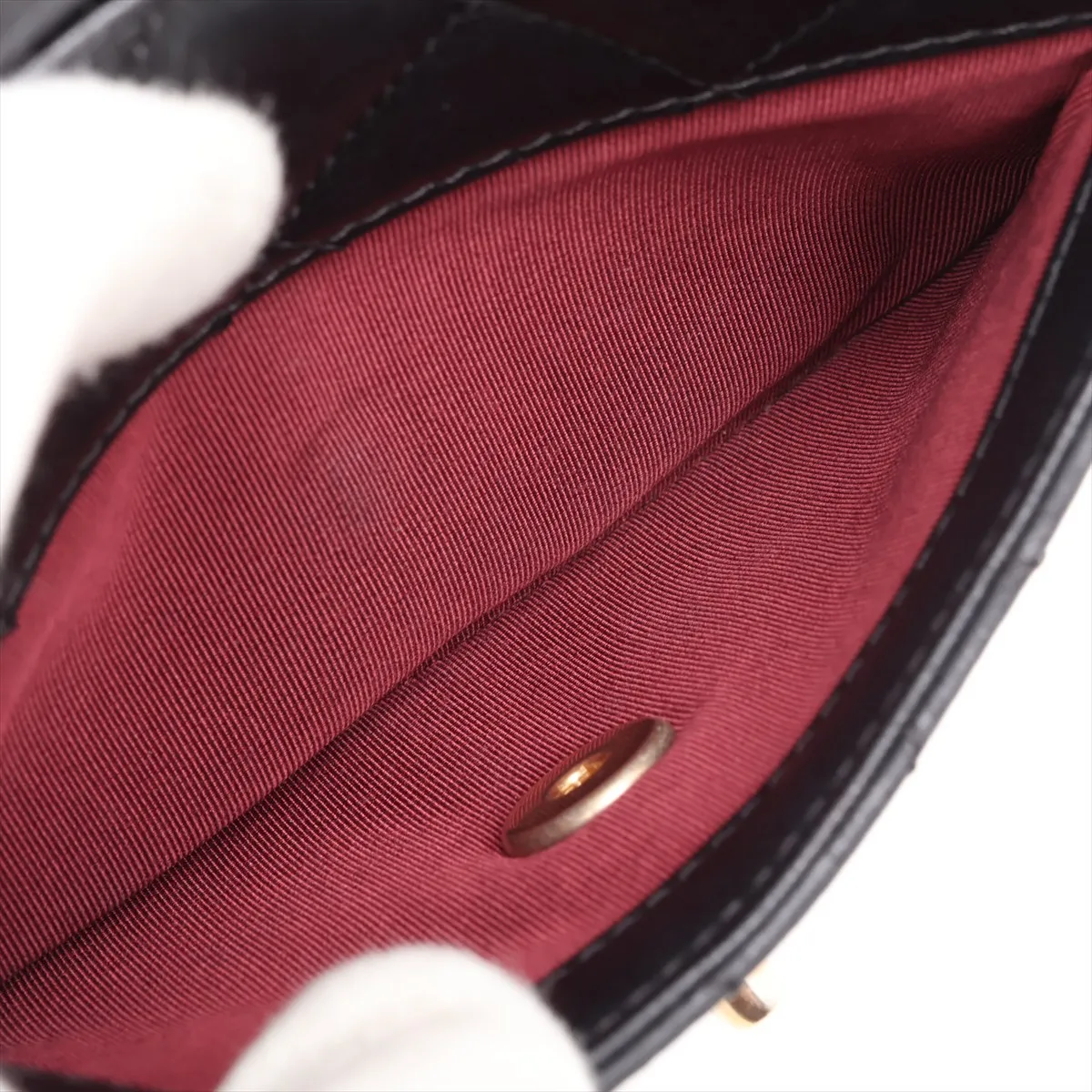 Matelassé Lambskin 2-Way Shoulder Bag, Black with Gold Hardware, 28533502 (Serial Number 28) — view 9