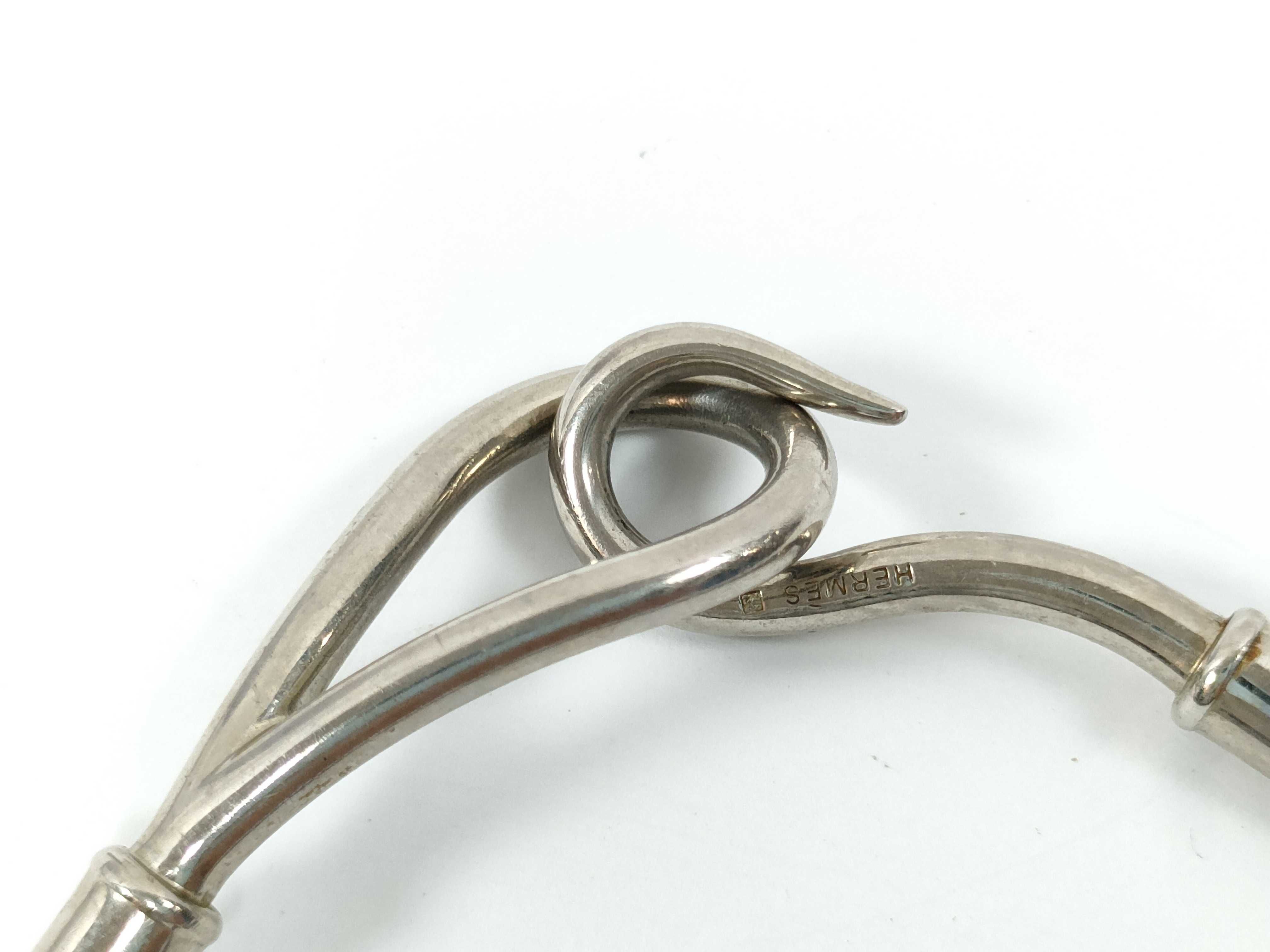 Jumbo Leather Brown Silver Hardware Bracelet Bracelet/Bangle — view 3