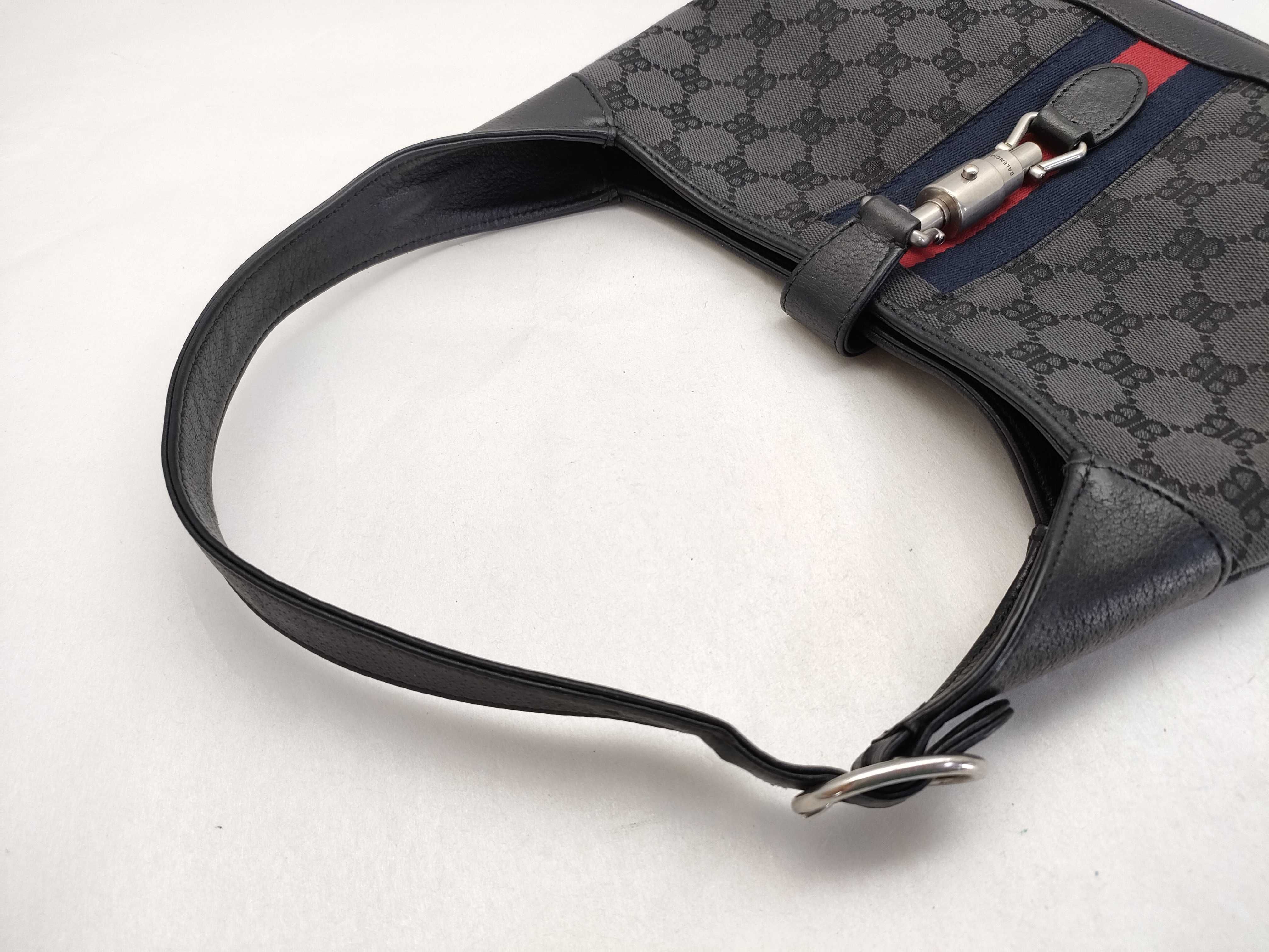 Jackie FR- x Balenciaga Jackie canvas x leather shoulder bag Black 680118 Shoulder bag — view 3