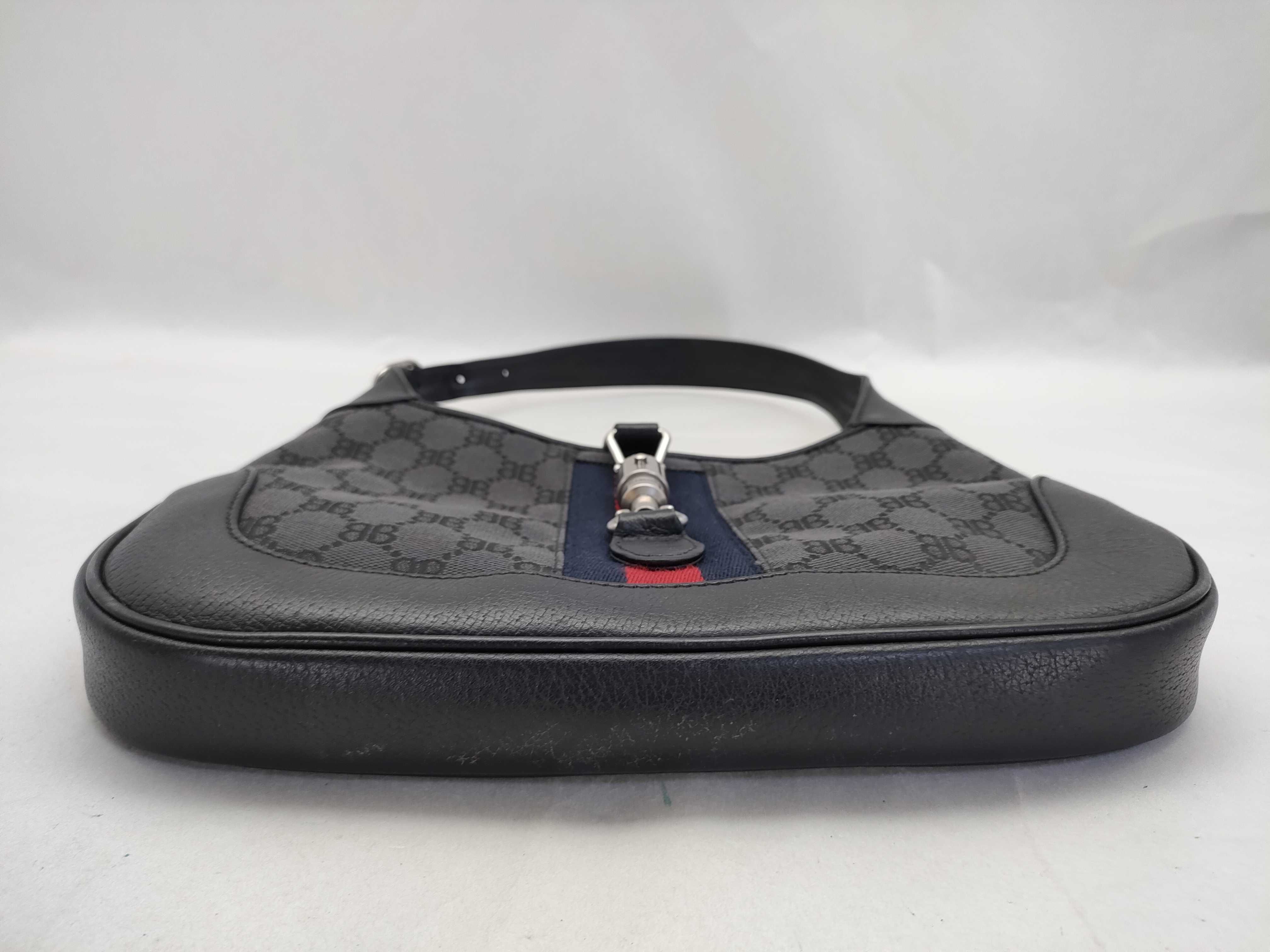 Jackie FR- x Balenciaga Jackie canvas x leather shoulder bag Black 680118 Shoulder bag — view 7