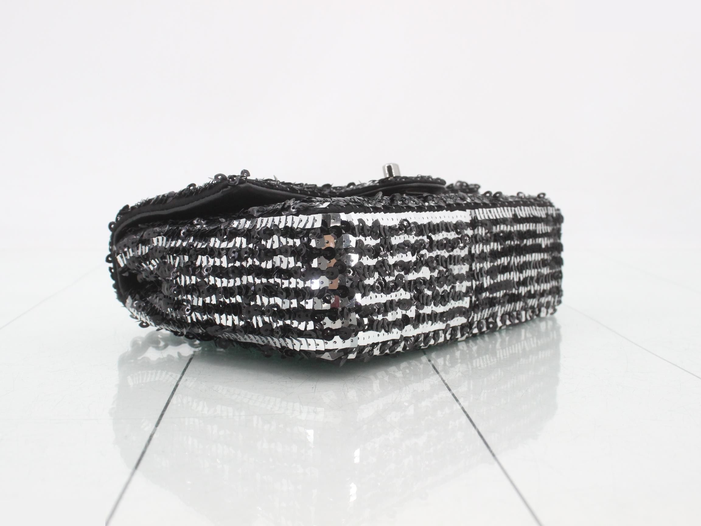 sequined mini matelassé chain shoulder bag — view 5
