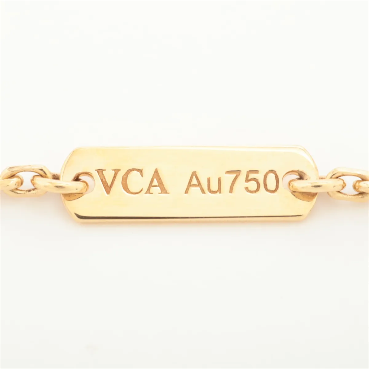 Vintage Alhambra Onyx Necklace 750 (Yellow Gold) 5.2g JE189410 — view 4