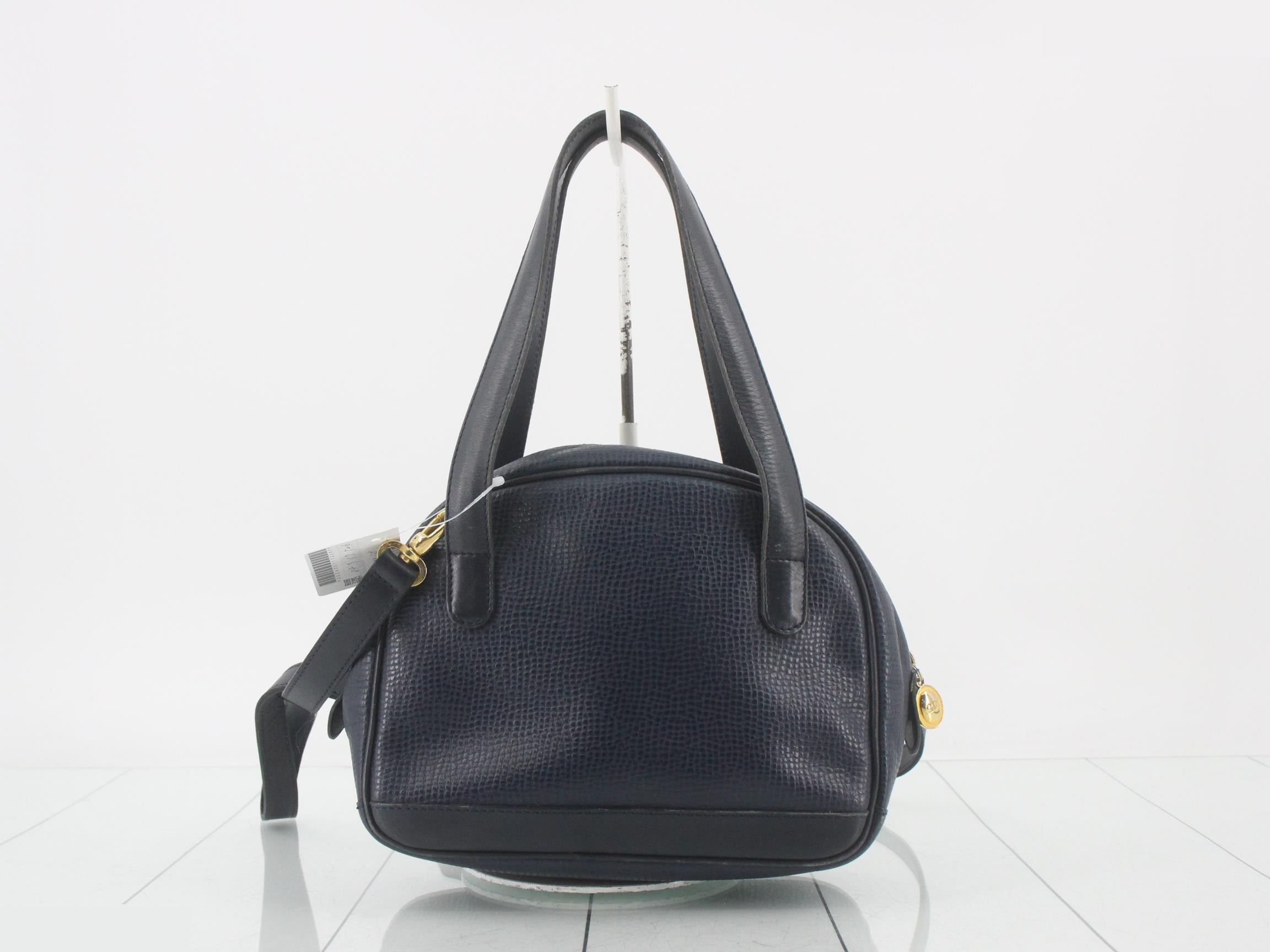 Other lines: Bags - 2-way bag with long strap, leather, navy — view 2