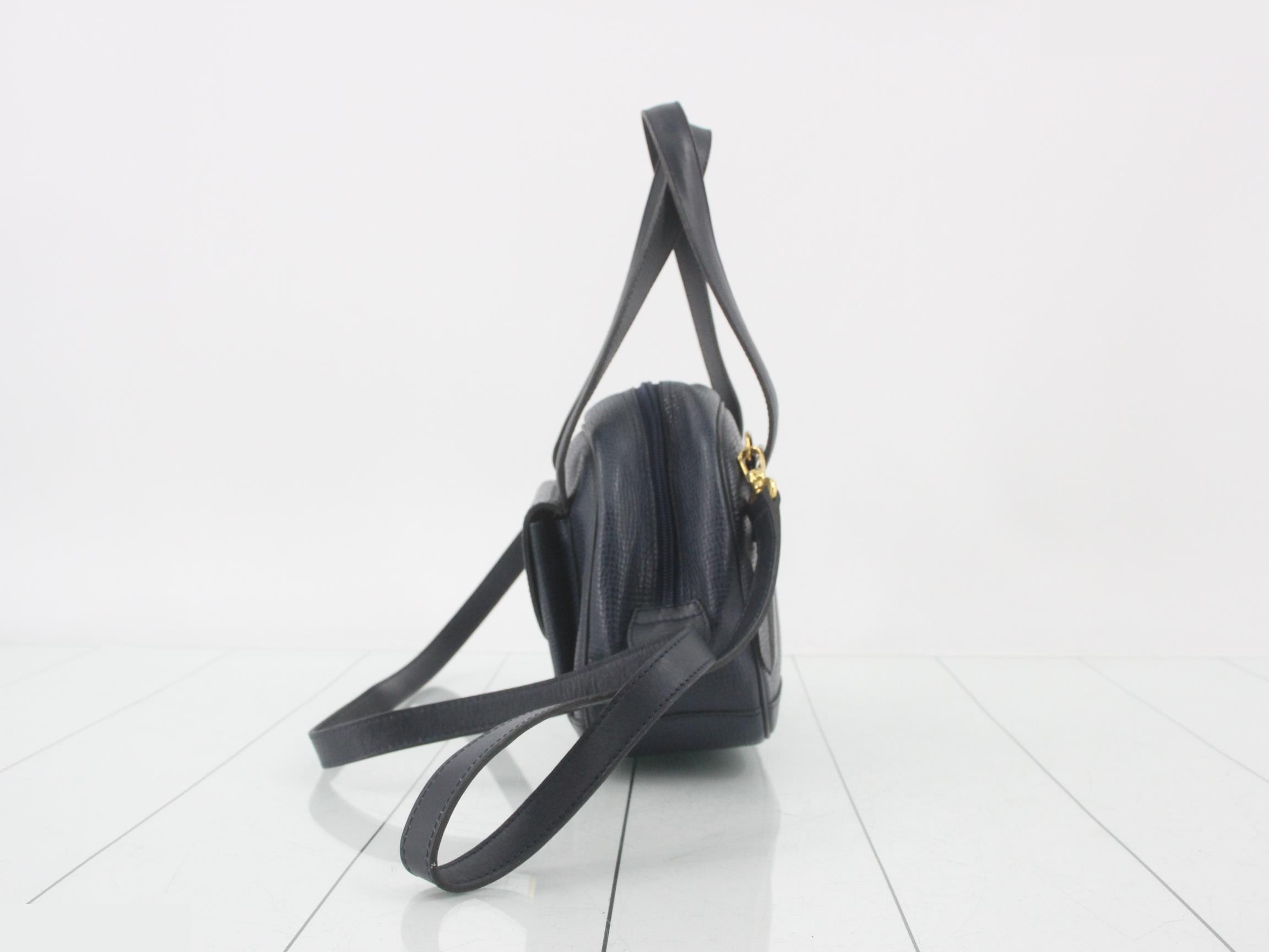 Other lines: Bags - 2-way bag with long strap, leather, navy — view 3