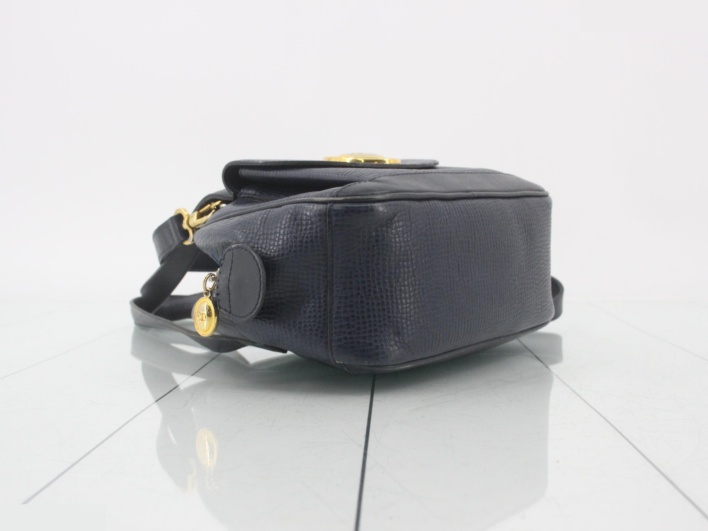 Other lines: Bags - 2-way bag with long strap, leather, navy — view 5