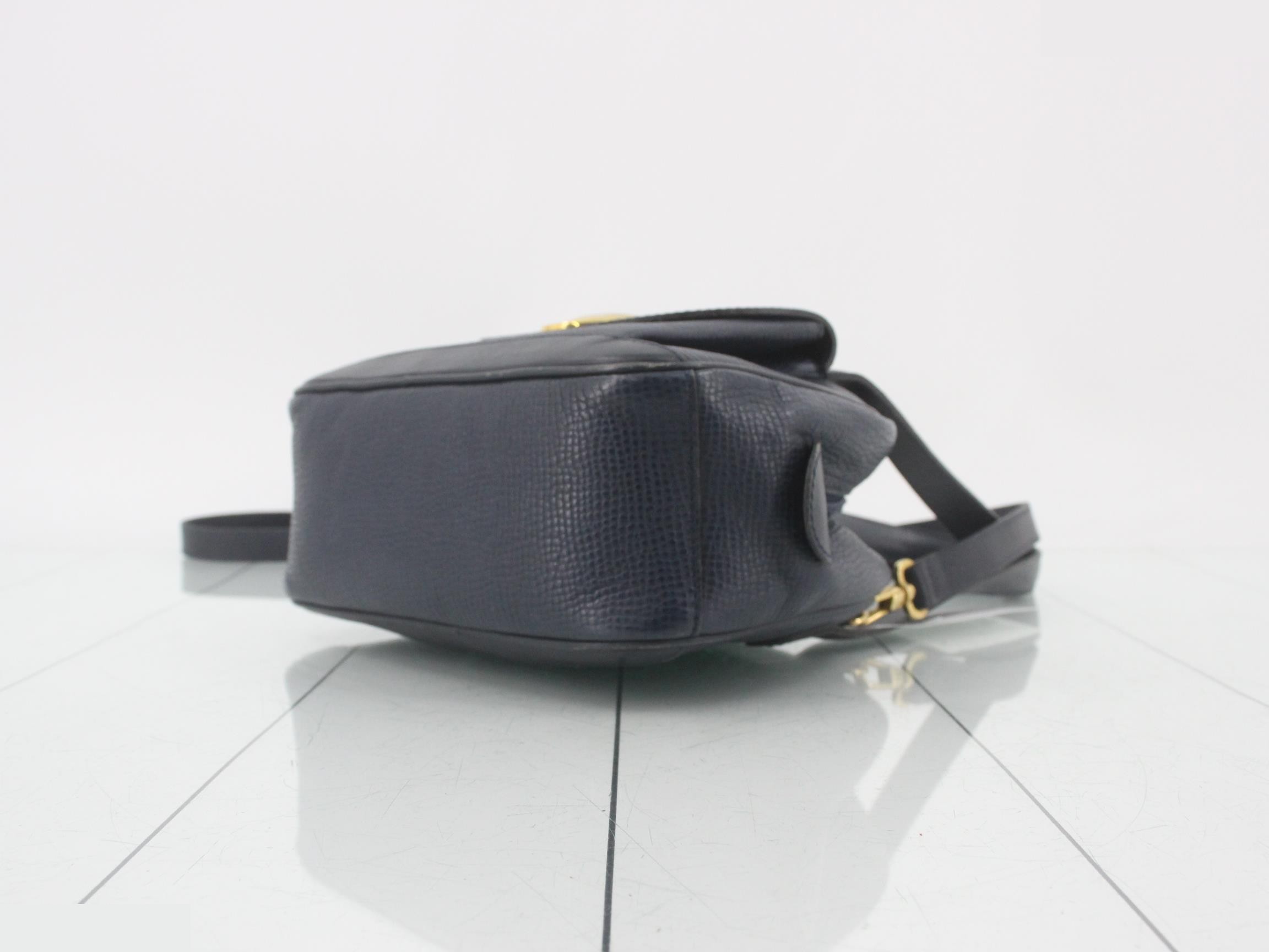 Other lines: Bags - 2-way bag with long strap, leather, navy — view 6