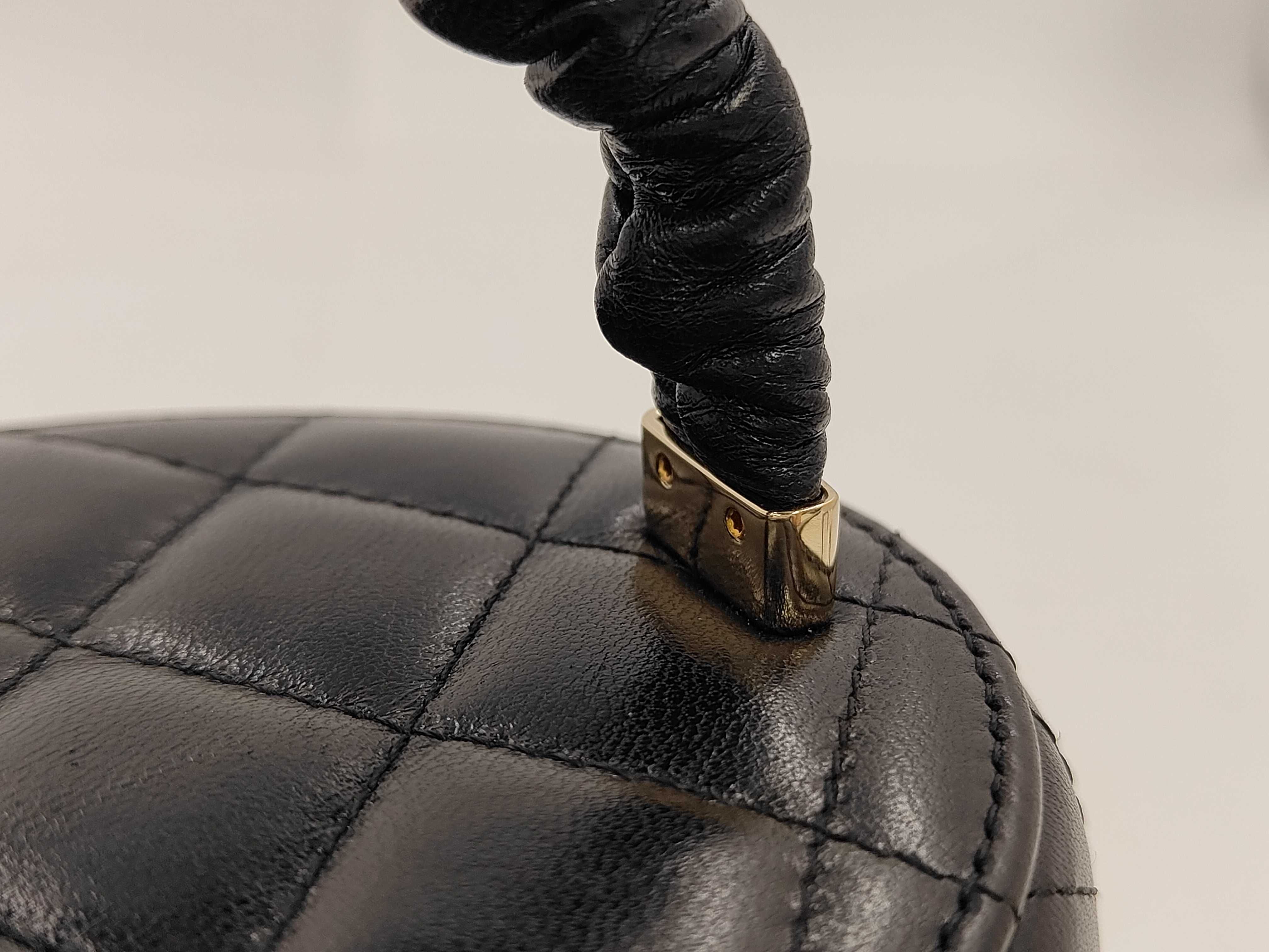 Matelassé handbag, black handbag — view 5