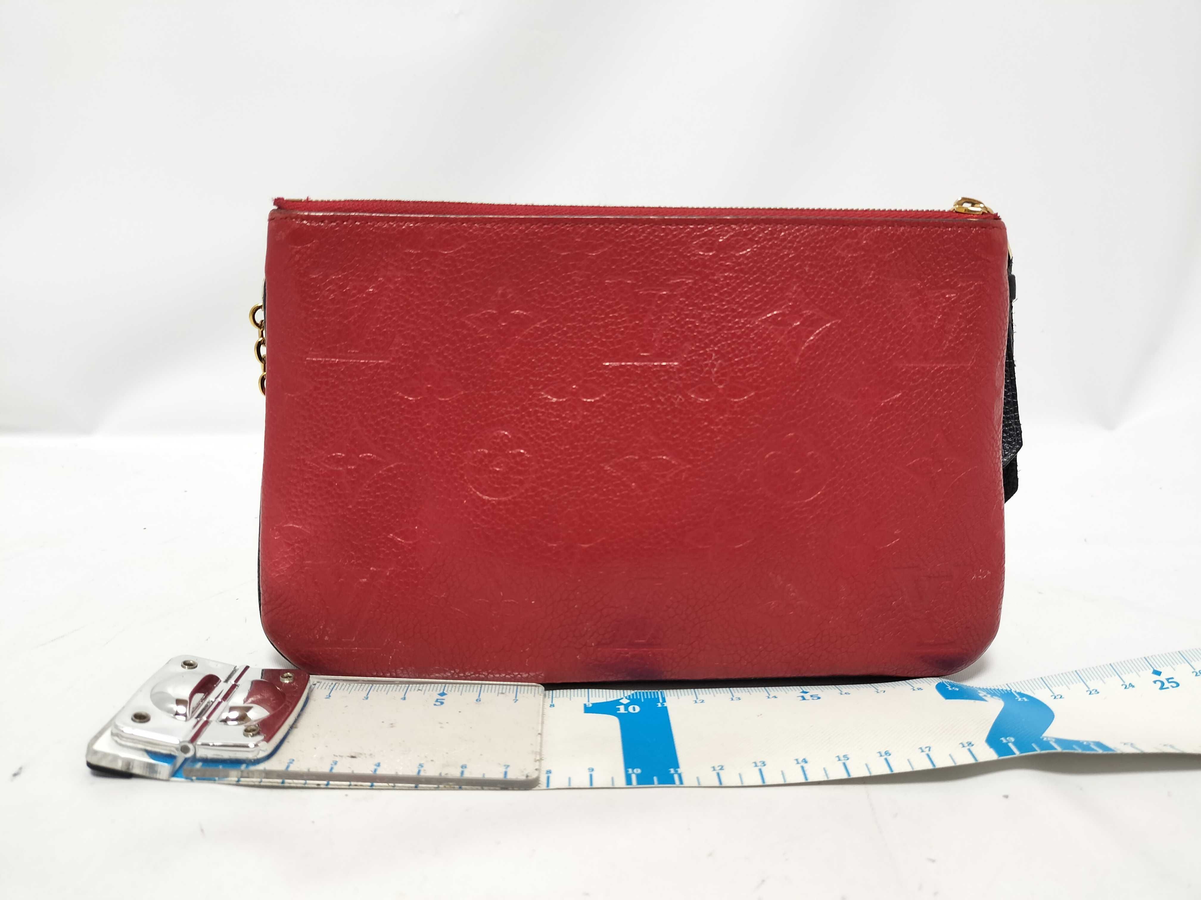 Monogram Empreinte Pochette Double Zip M63916 GI1159 Navy x Red RFID detected shoulder bag — view 2