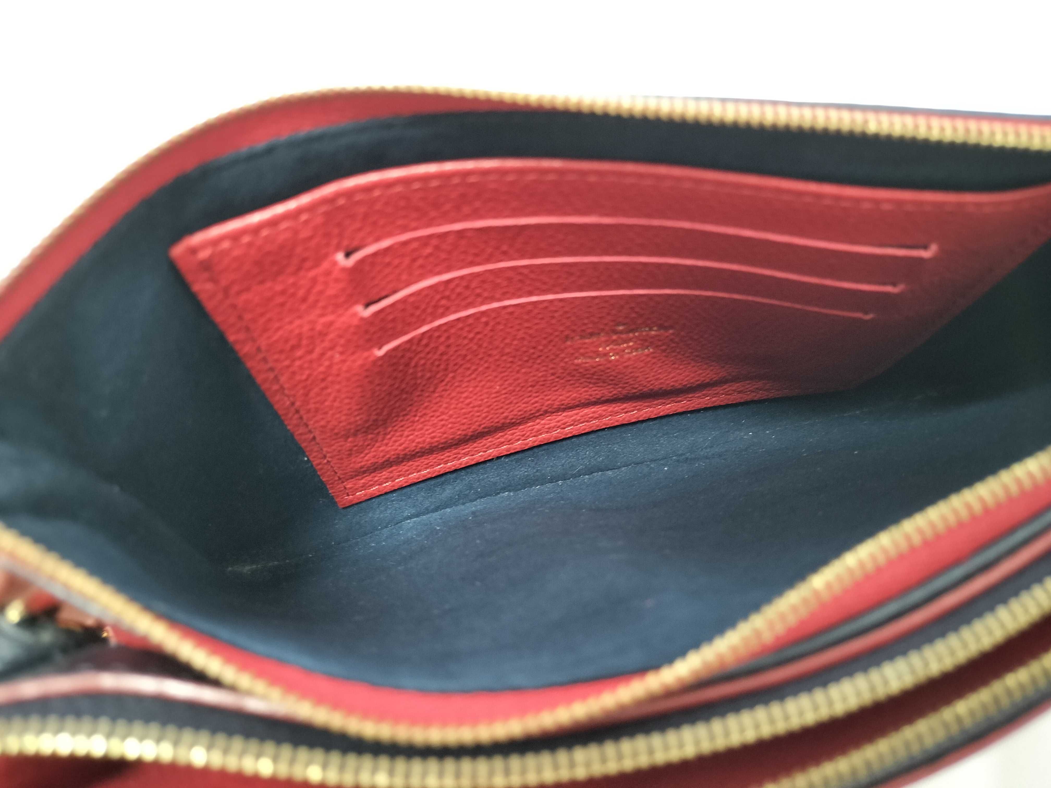 Monogram Empreinte Pochette Double Zip M63916 GI1159 Navy x Red RFID detected shoulder bag — view 12