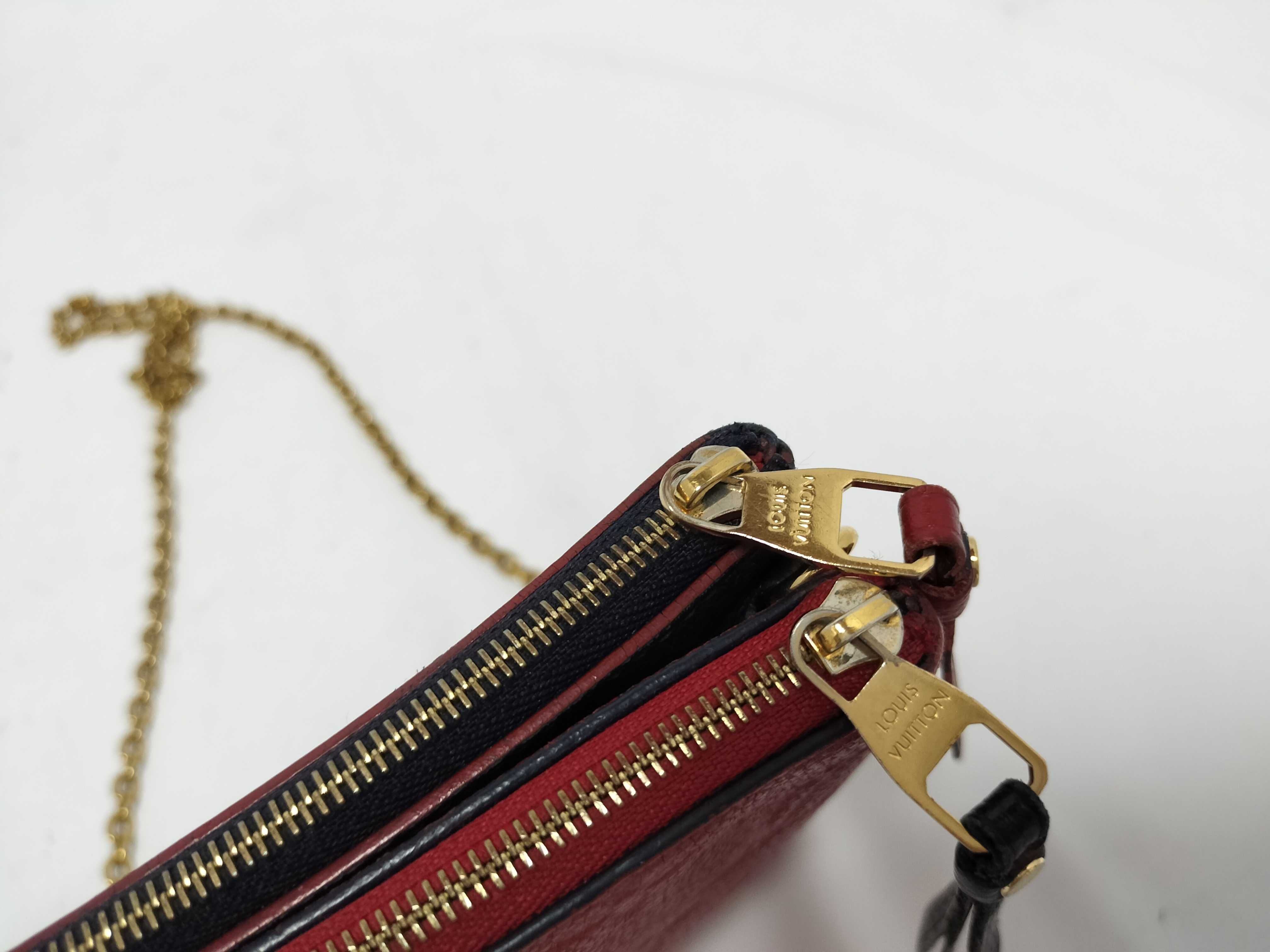 Monogram Empreinte Pochette Double Zip M63916 GI1159 Navy x Red RFID detected shoulder bag — view 4