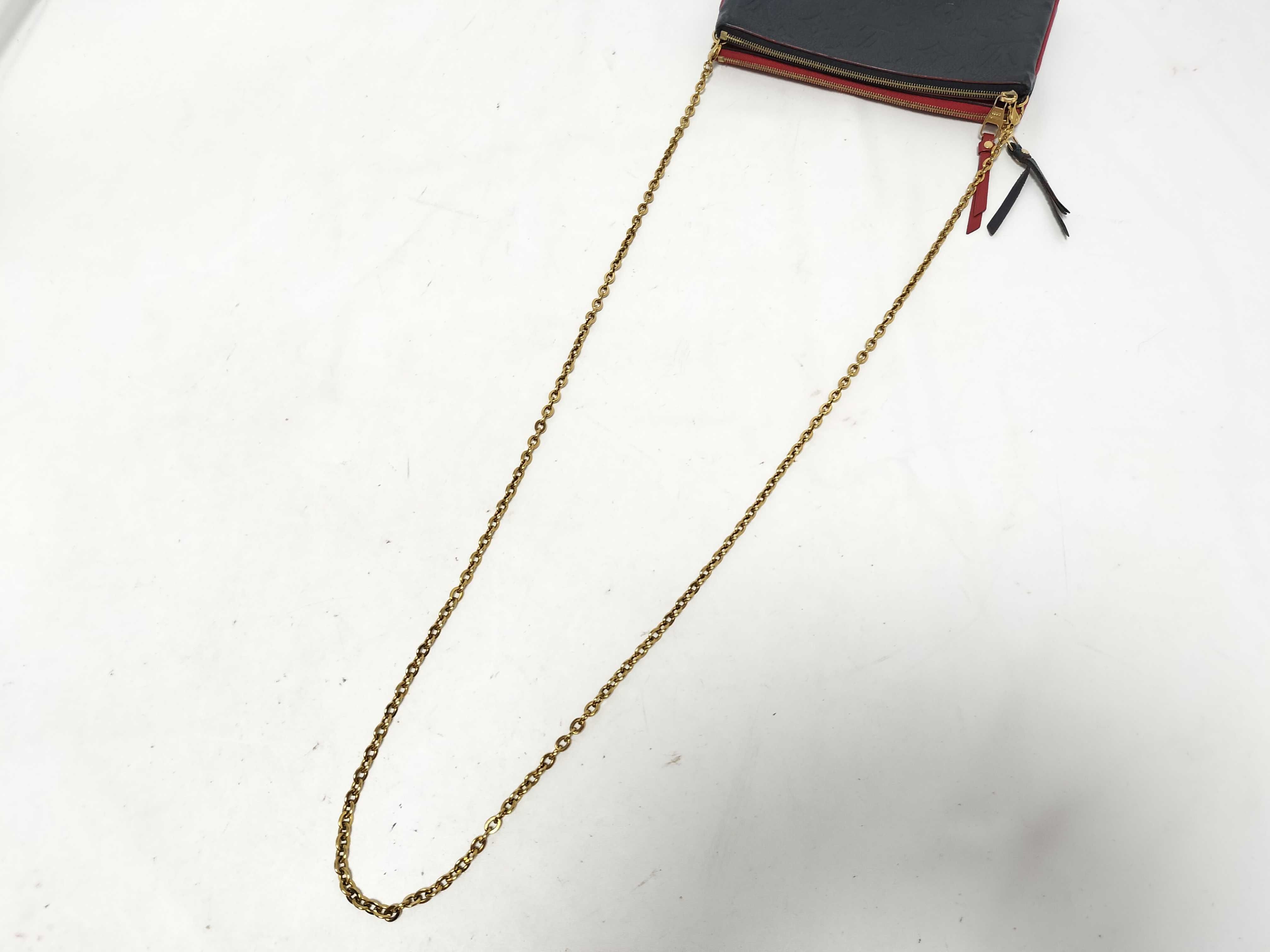 Monogram Empreinte Pochette Double Zip M63916 GI1159 Navy x Red RFID detected shoulder bag — view 5