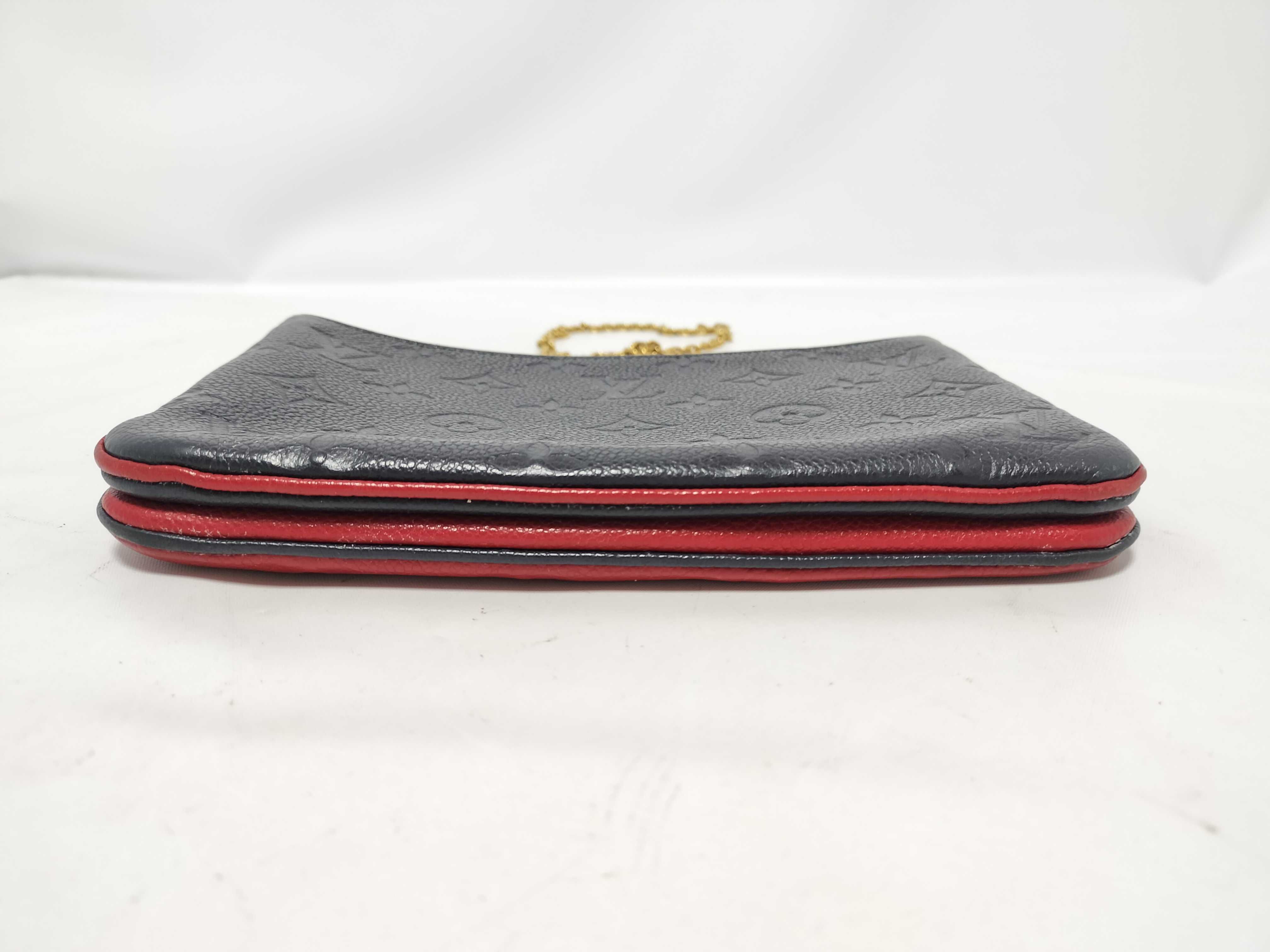 Monogram Empreinte Pochette Double Zip M63916 GI1159 Navy x Red RFID detected shoulder bag — view 8