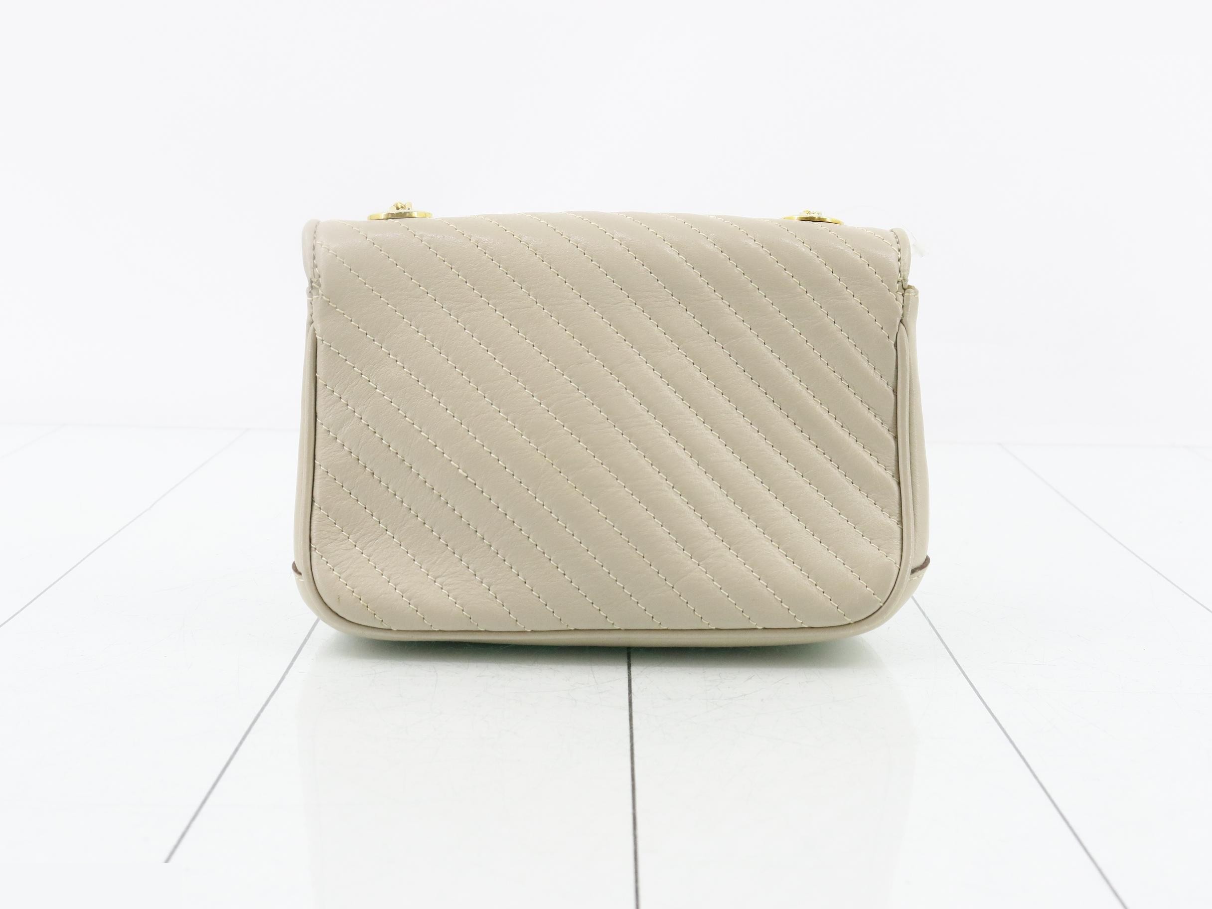 Triomphe Leather Chain Quilted Shoulder Bag — view 2
