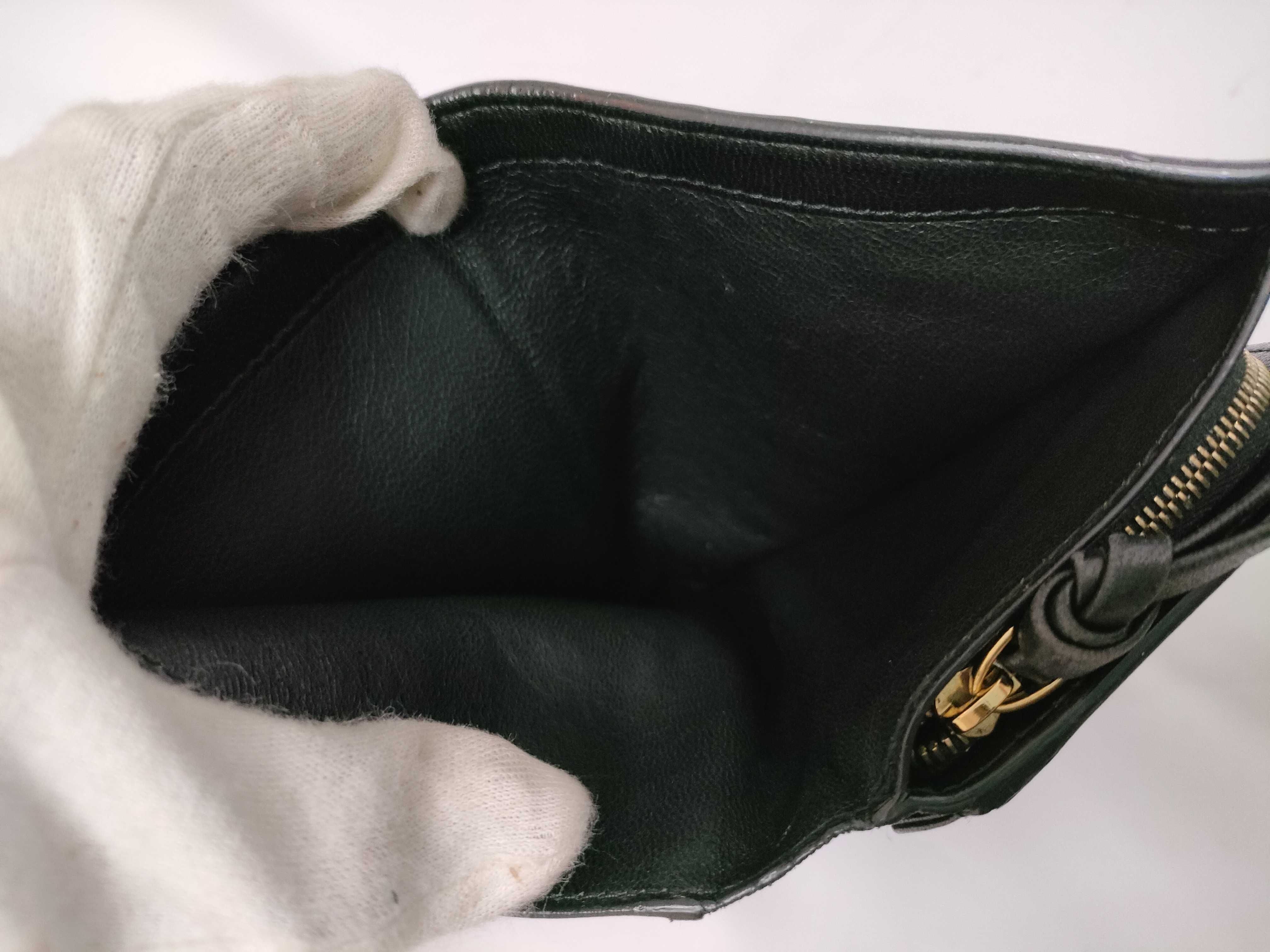 Intrecciato Long Flap Wallet Leather Black — view 6