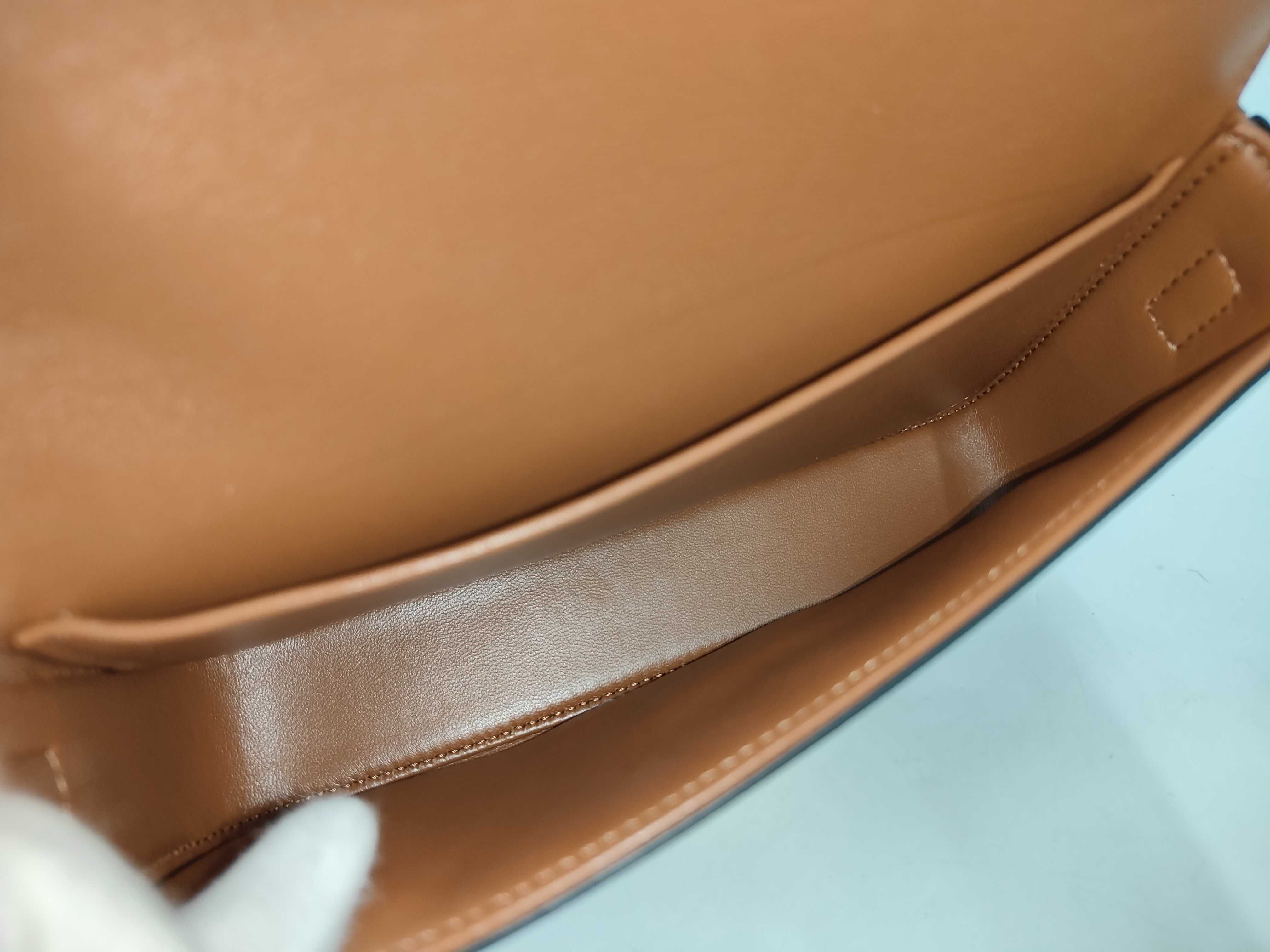 Claude Triomphe print underarm bag, adjustable shoulder strap, cowhide leather, metal lock hardware, shoulder bag. — view 9