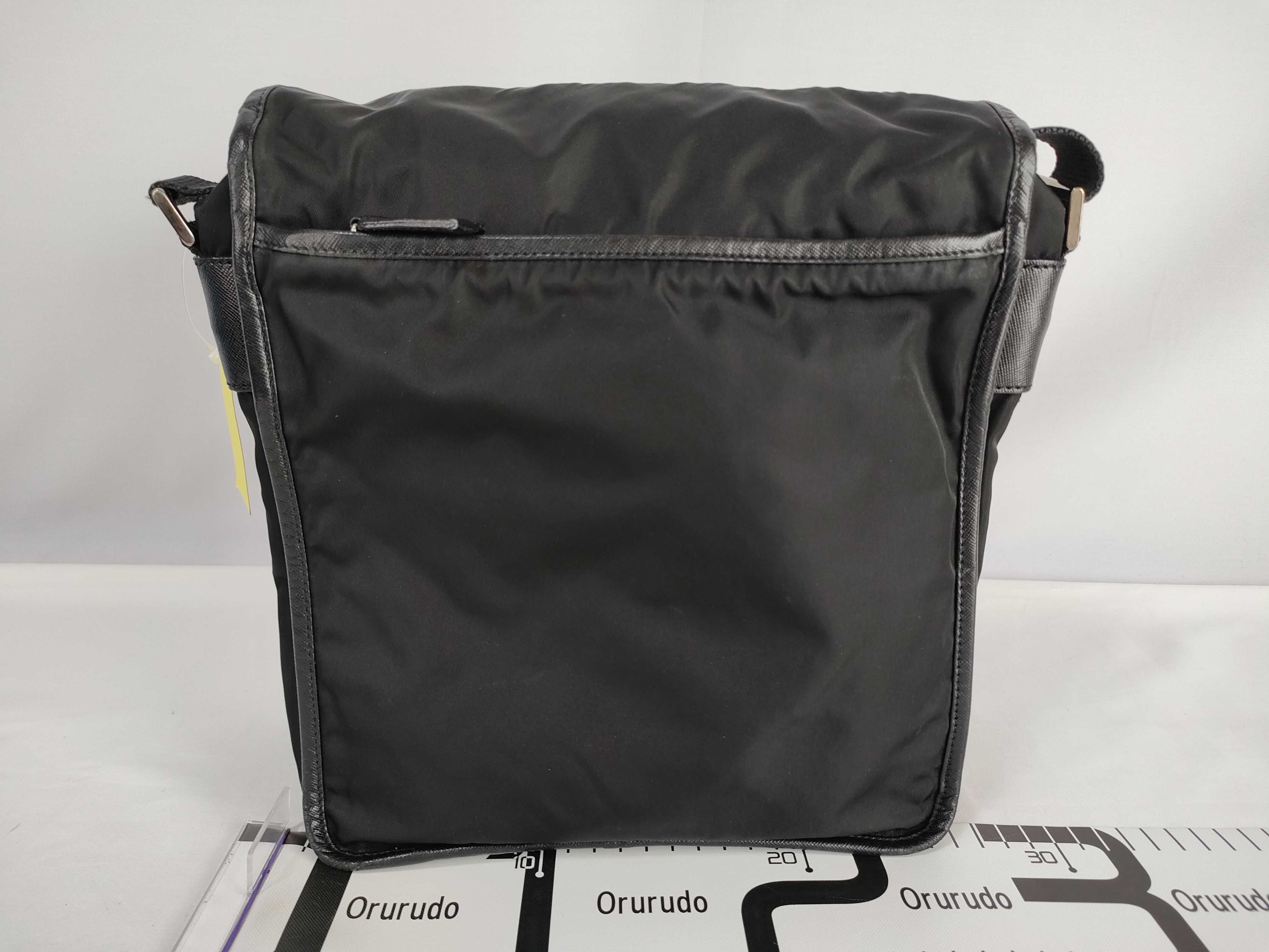 Nylon Messenger Bag, Black Shoulder Bag — view 2