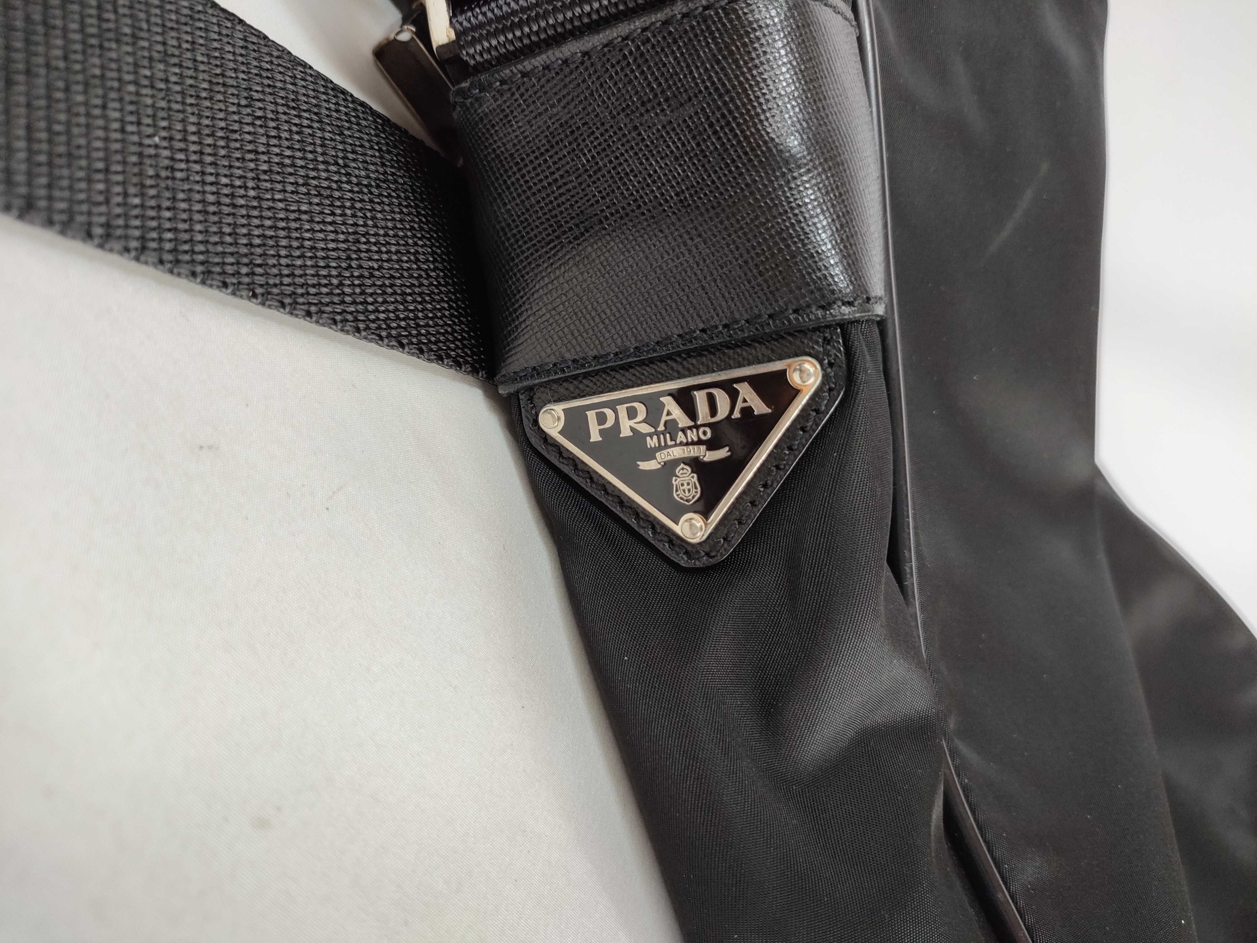 Nylon Messenger Bag, Black Shoulder Bag — view 13