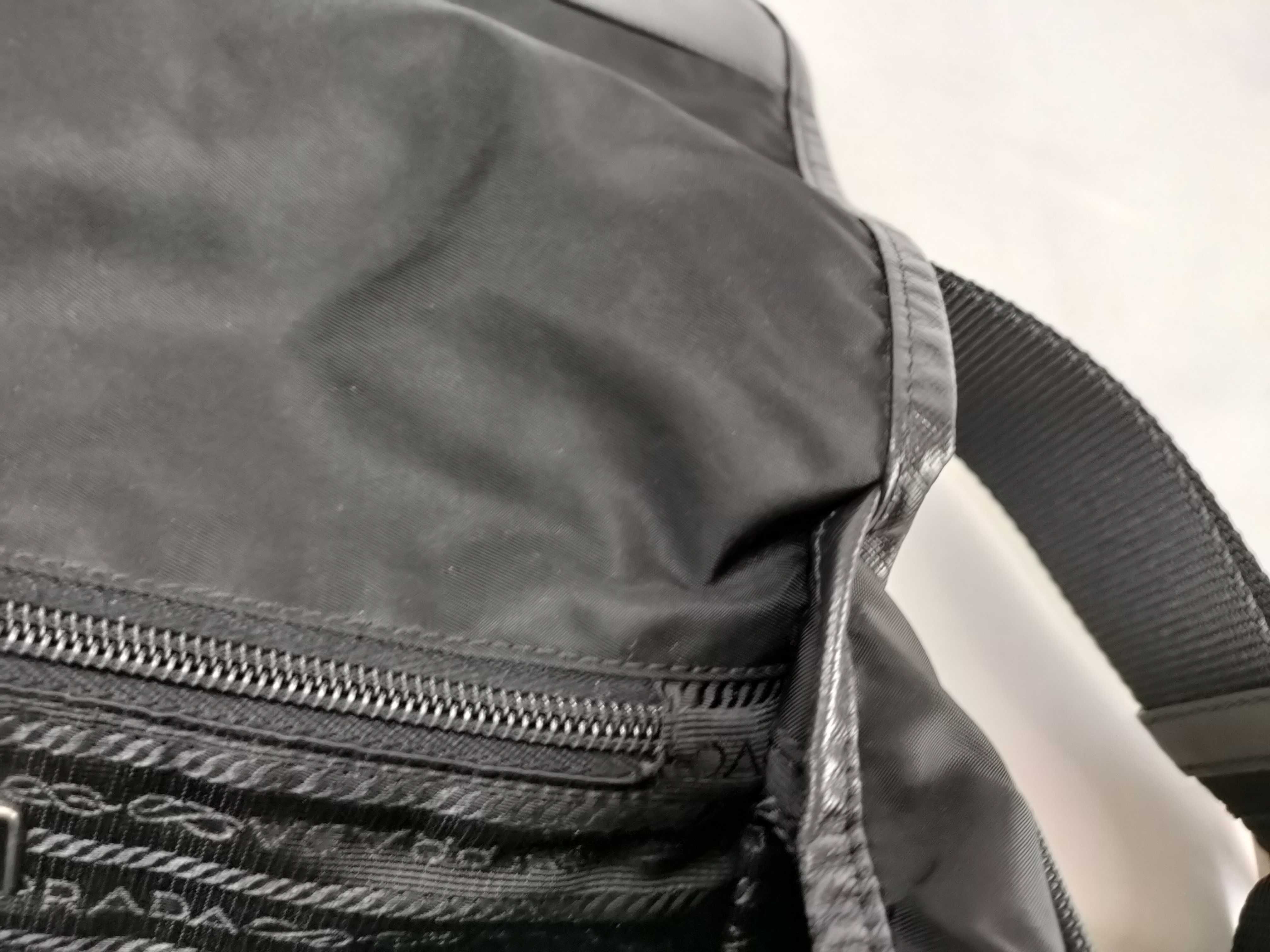 Nylon Messenger Bag, Black Shoulder Bag — view 14