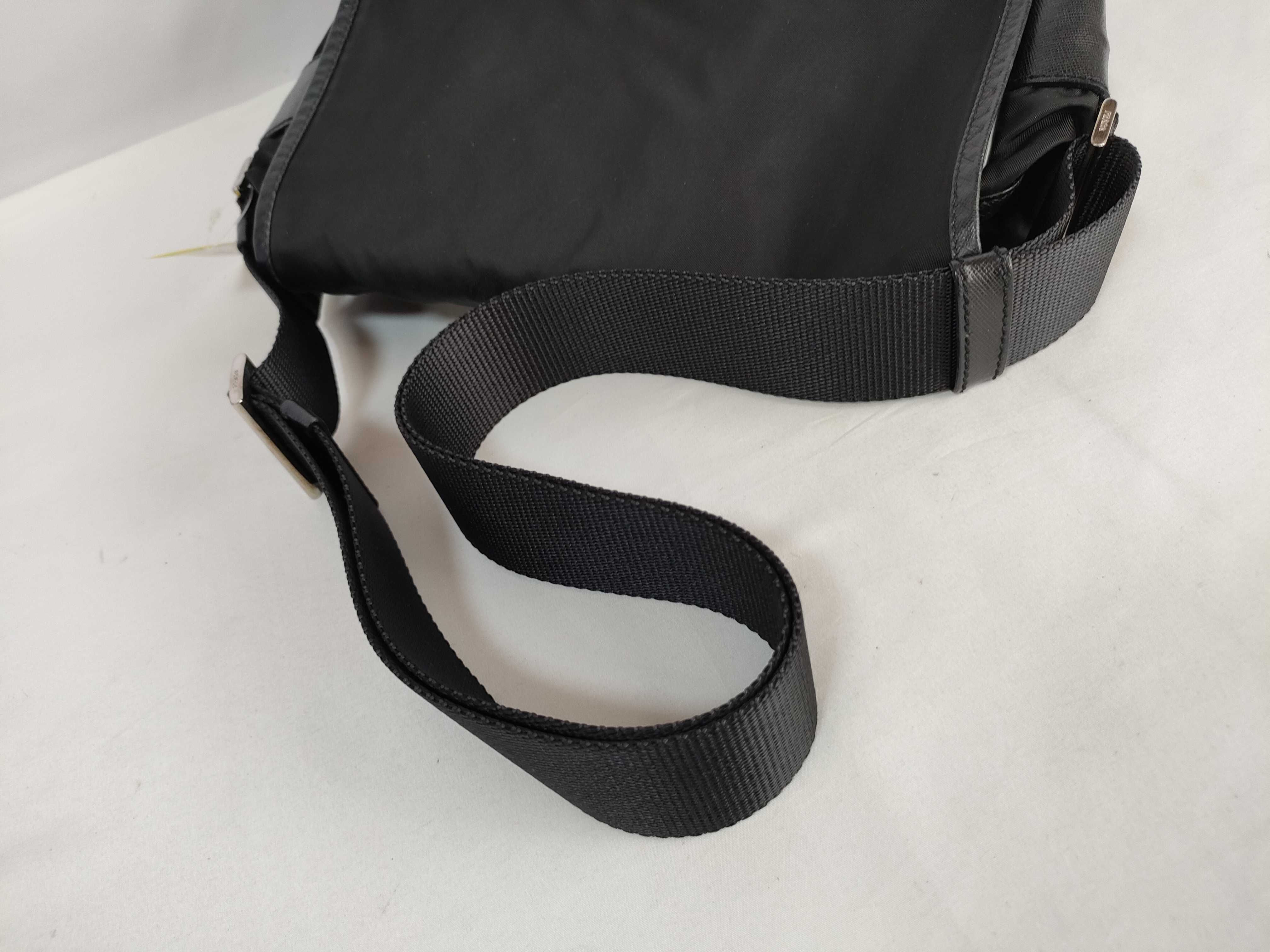 Nylon Messenger Bag, Black Shoulder Bag — view 3