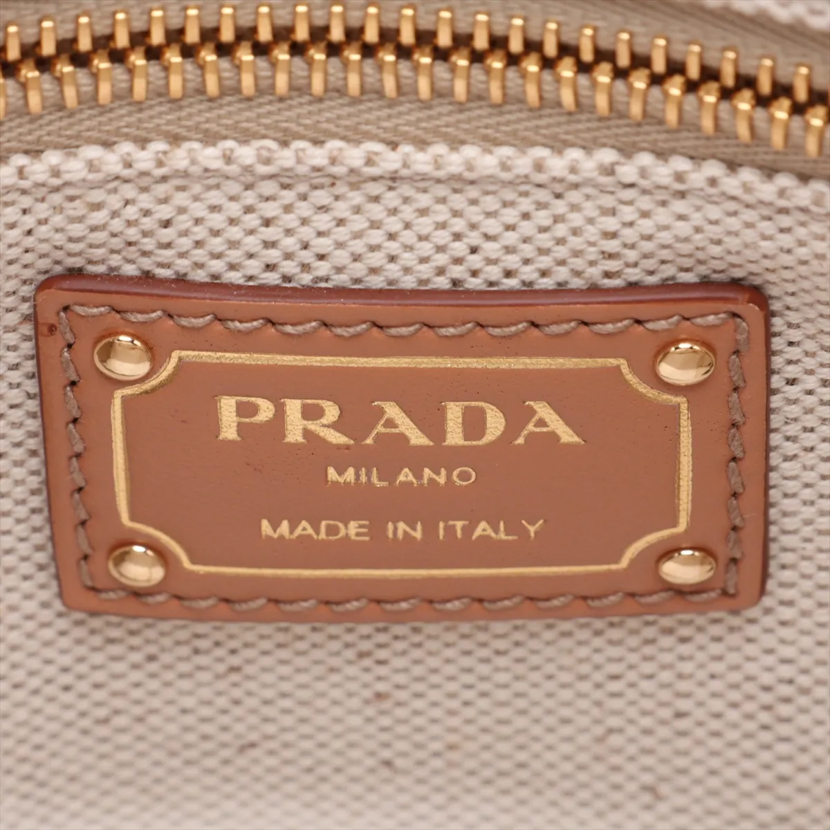 Canvas x Leather Handbag, Beige — view 10