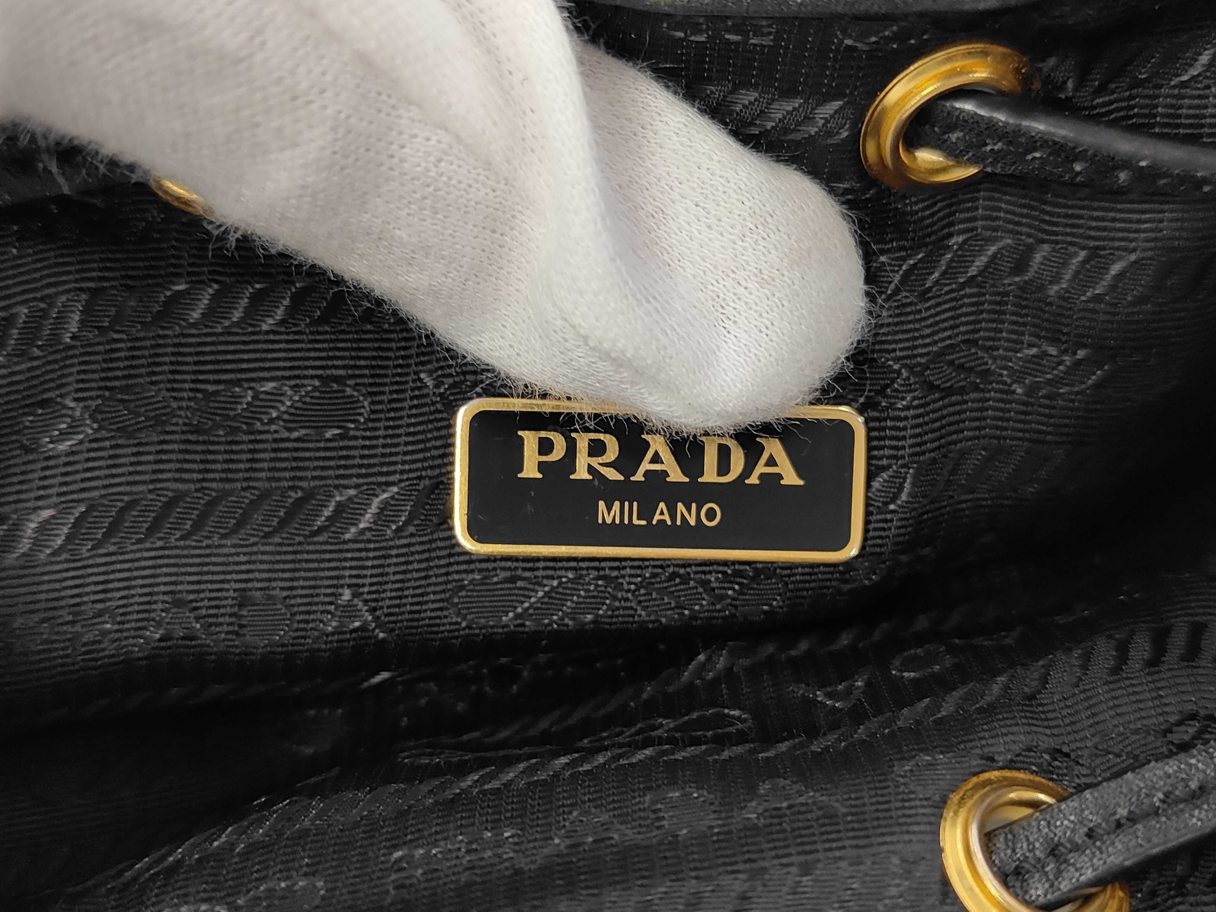 BAG JACQUARD BUCKET 1BH038 BLACK Handbag — view 9