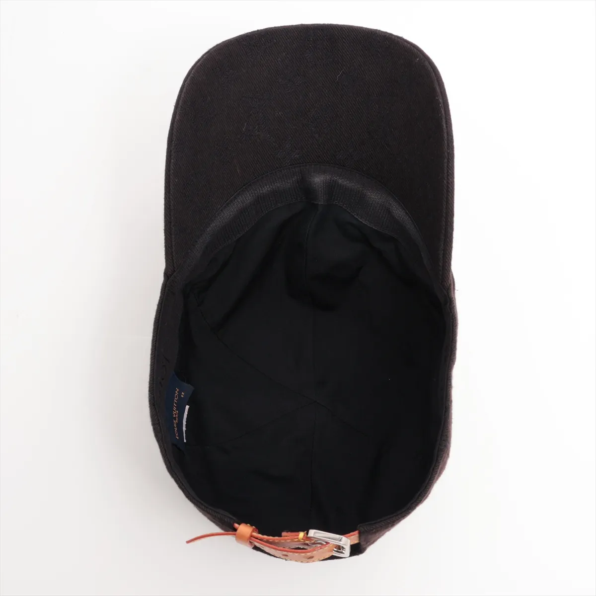 M76584 Casquette Monogram Essential NX1221 Cap, Size 58, Cotton x Polyester, Black. Shows signs of wear: — view 4