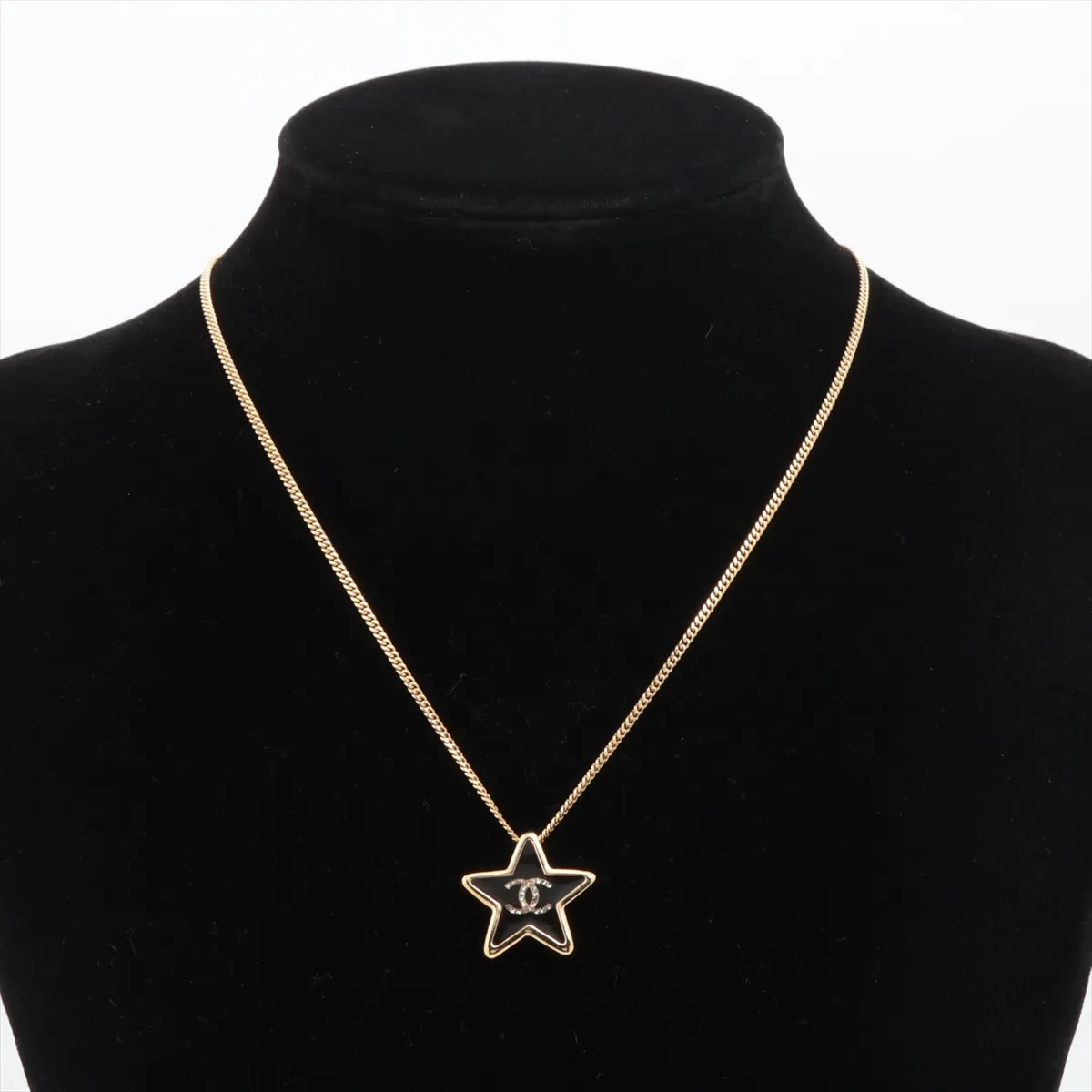 Coco Mark Star D25K Necklace GP Black x Gold, — view 5