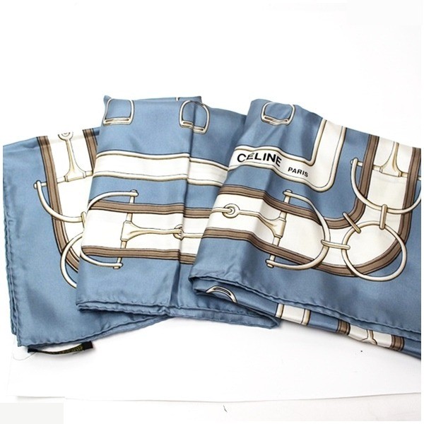 silk scarf, horse pattern, with tag. — view 6