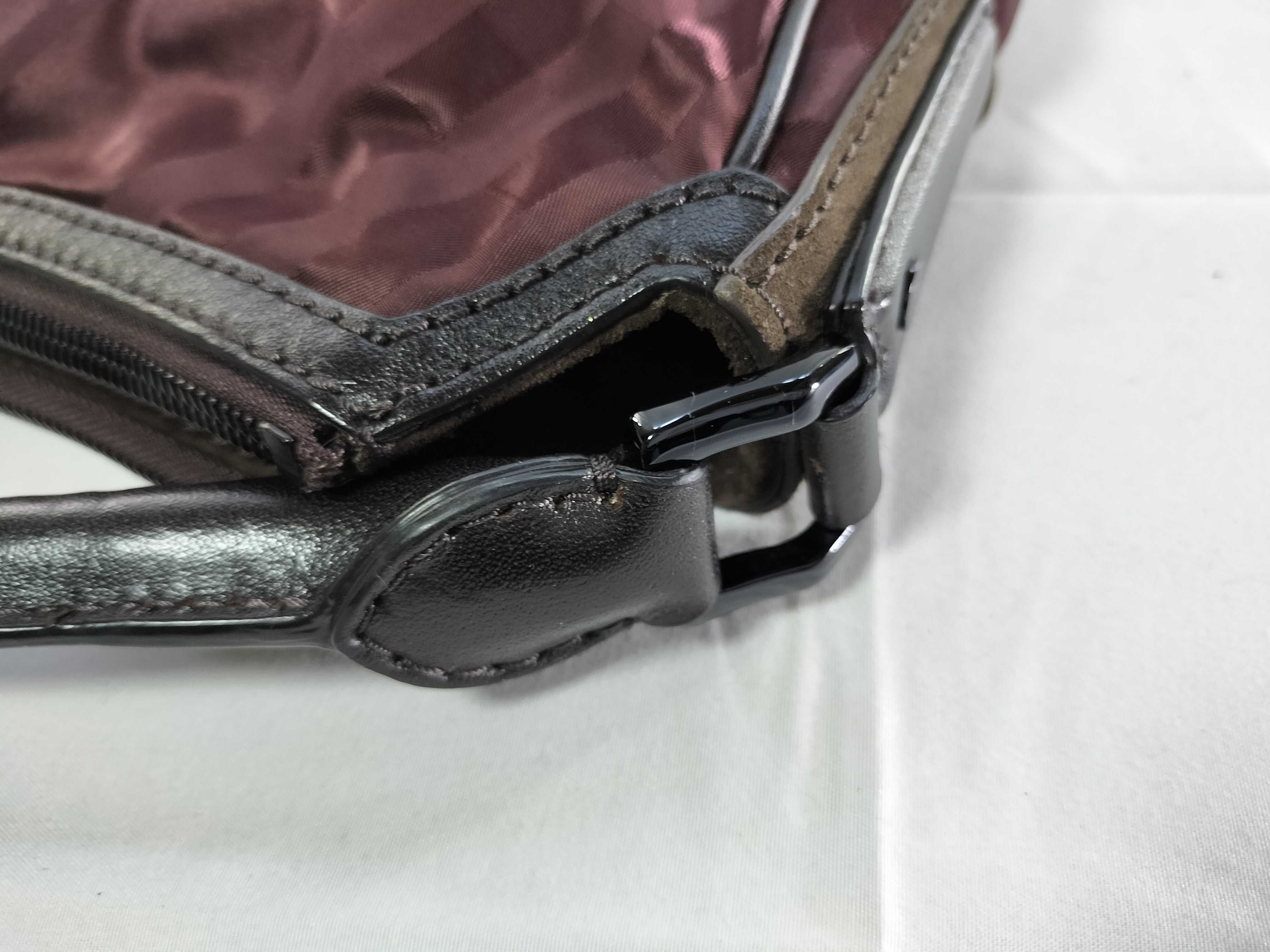 Nylon Leather One-Shoulder Bag — view 5