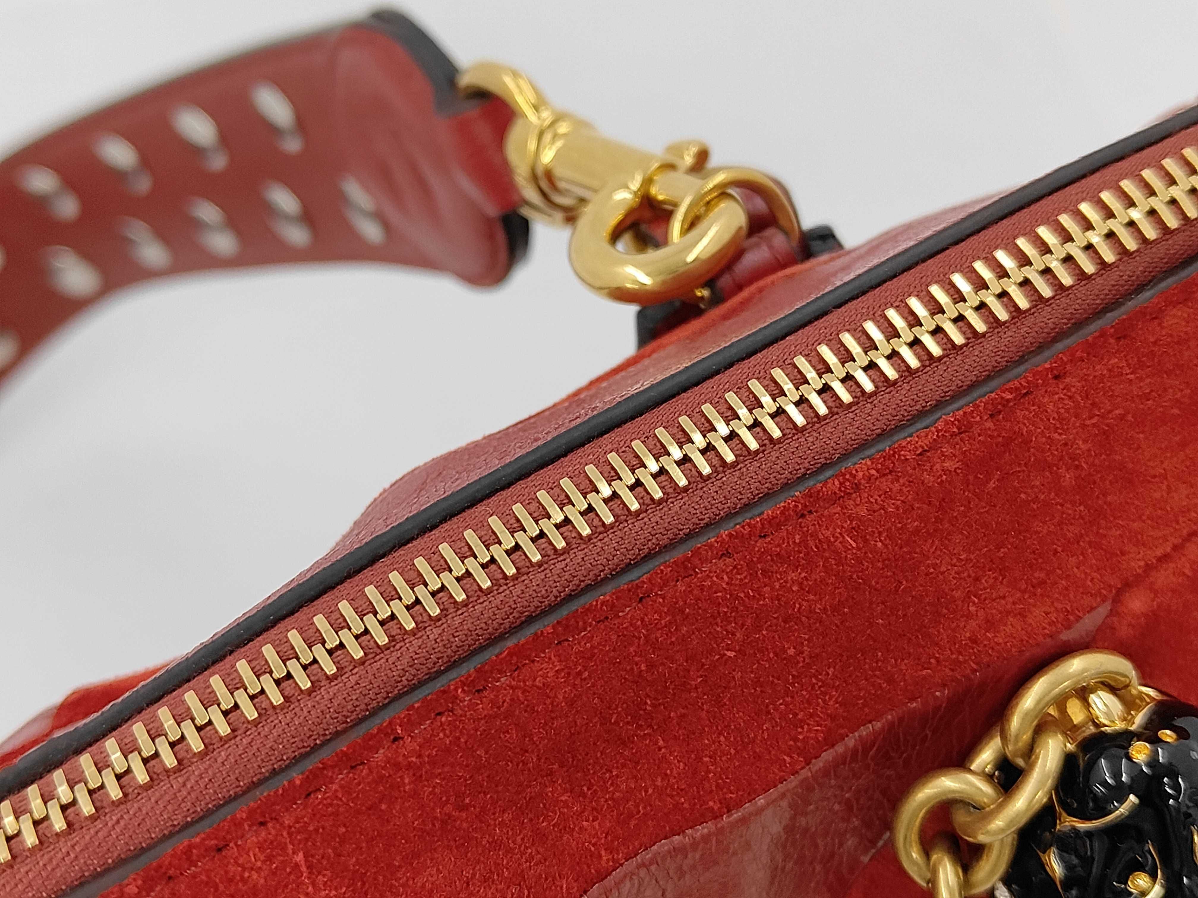 Suede & Leather Shoulder Bag — view 8