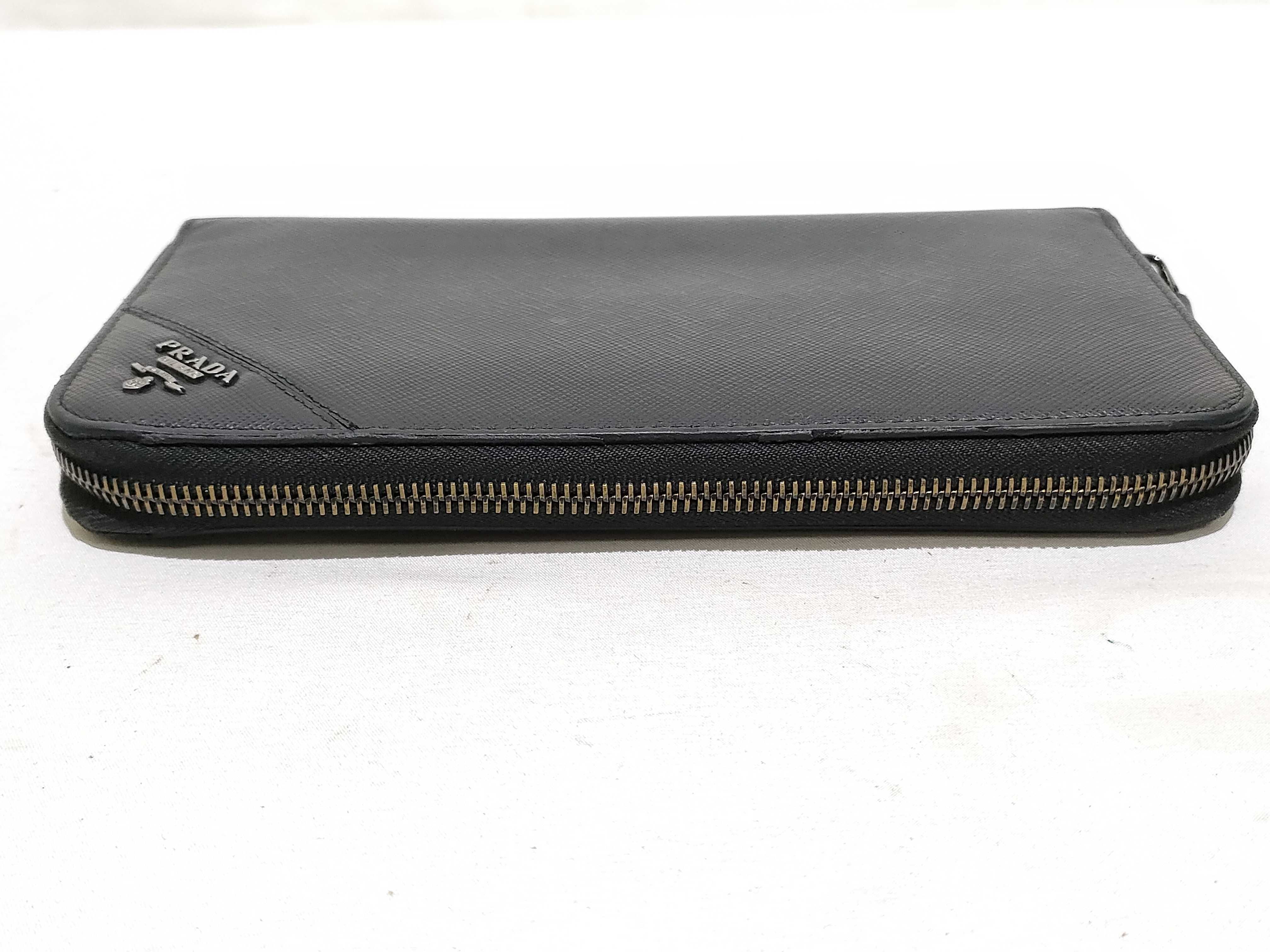 Long Wallet Round Saffiano Black Wallet — view 6