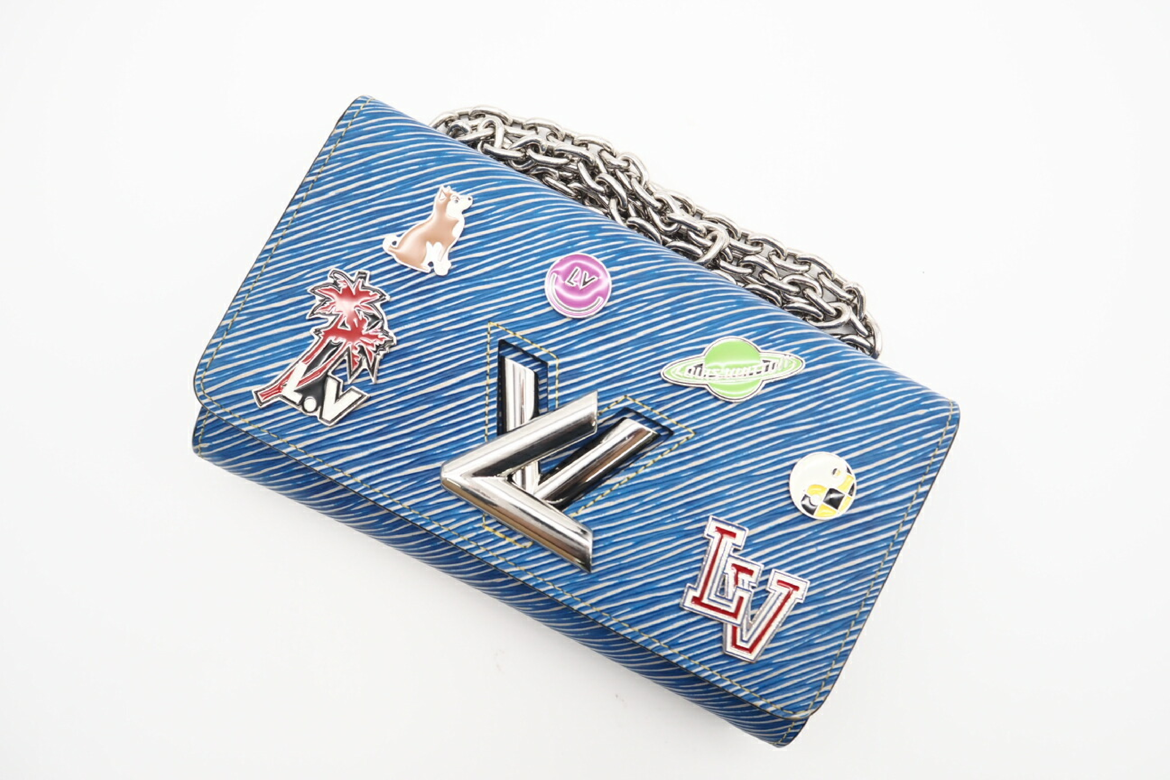 M62732 Epi Denim Portefeuille Chain Wallet Blue Shoulder Bag — view 2