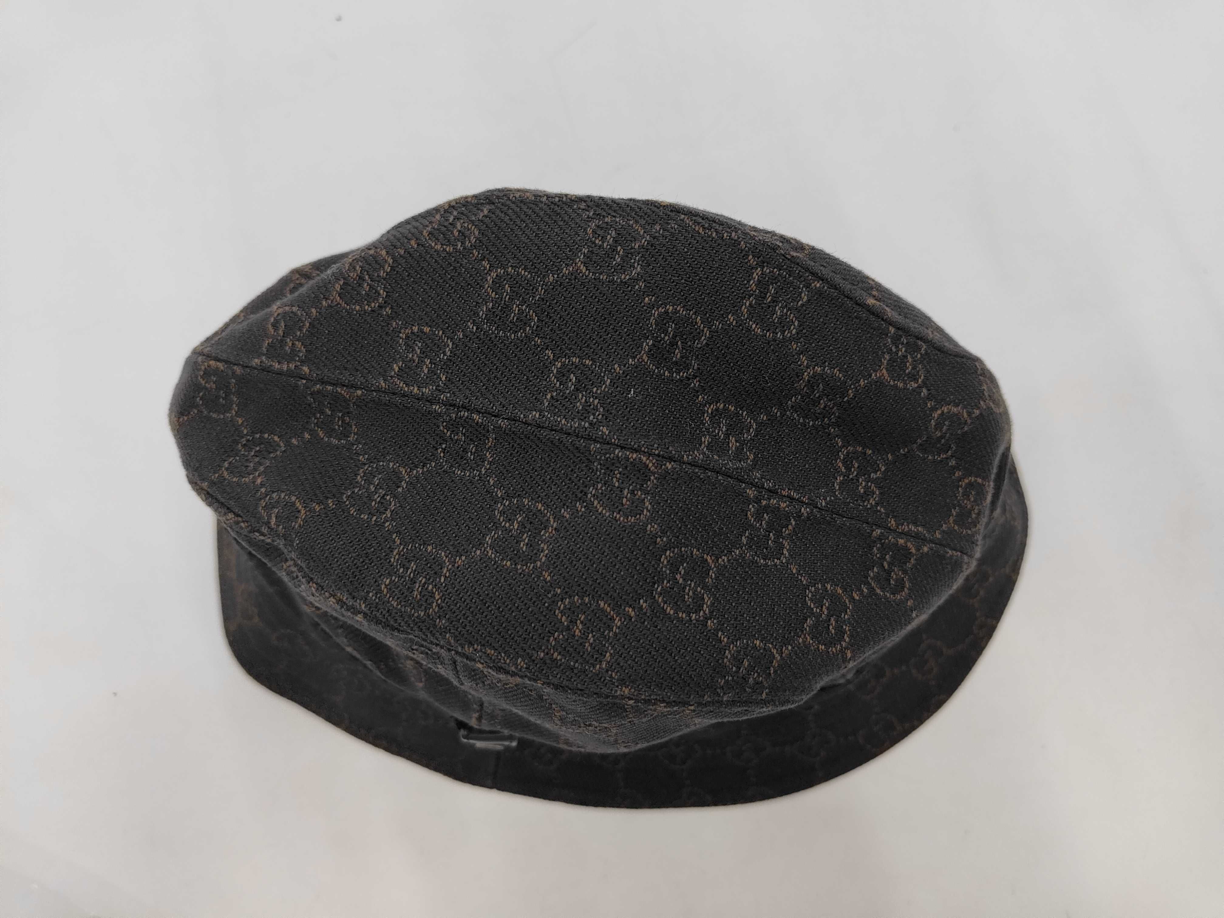 GG Canvas Bucket Hat, Cotton, Dark Brown, 023441, XL, Other Accessories — view 4