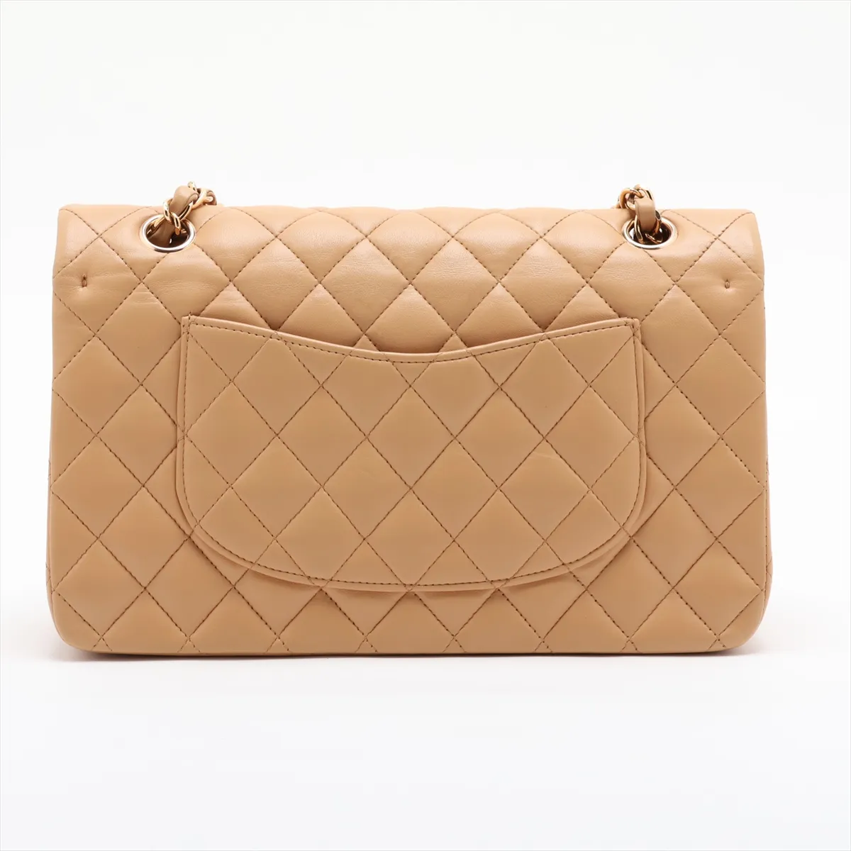 Matelassé 25 Lambskin Double Flap Double Chain Bag, Beige, Gold Hardware, 8842110, Series 8, A01112 — view 2