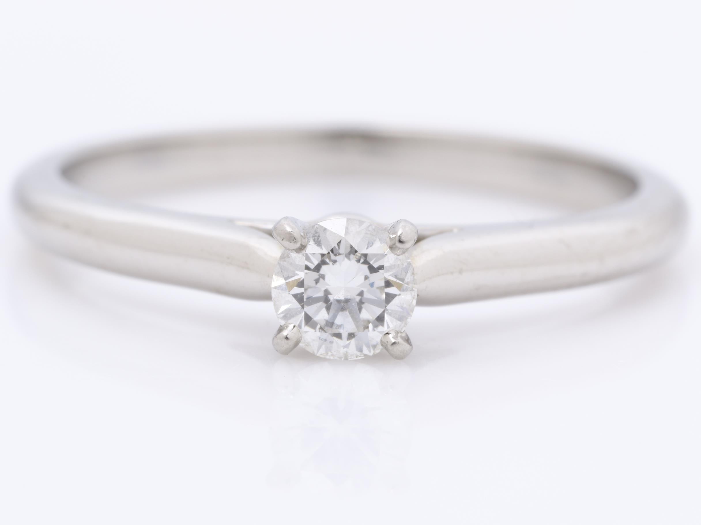 Pt950 0.23ct/3.1g Diamond Ring #52 — view 2