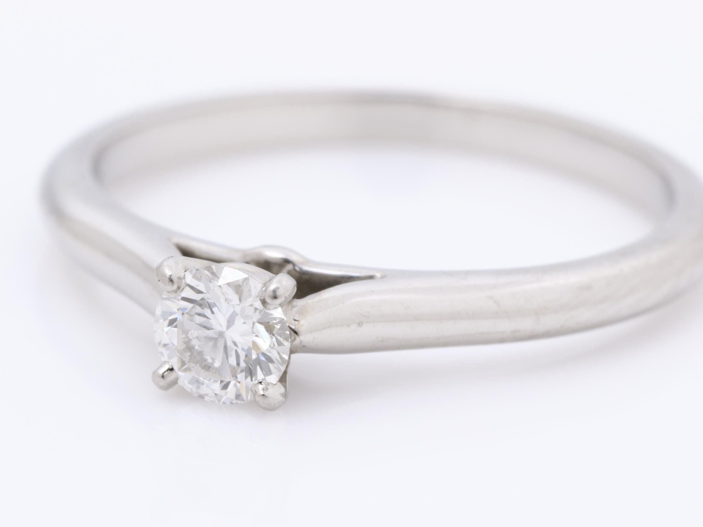 Pt950 0.23ct/3.1g Diamond Ring #52 — view 3