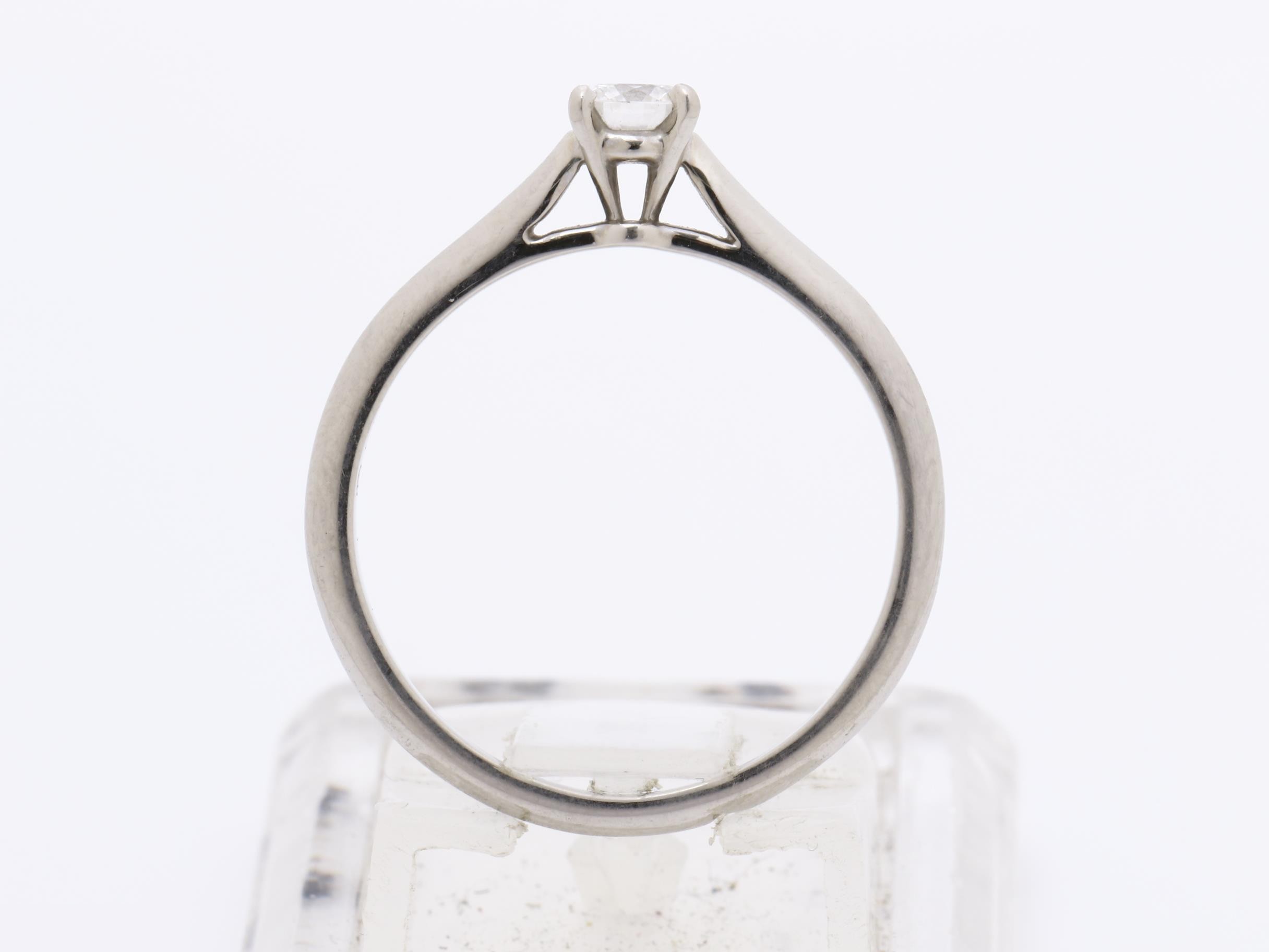 Pt950 0.23ct/3.1g Diamond Ring #52 — view 5