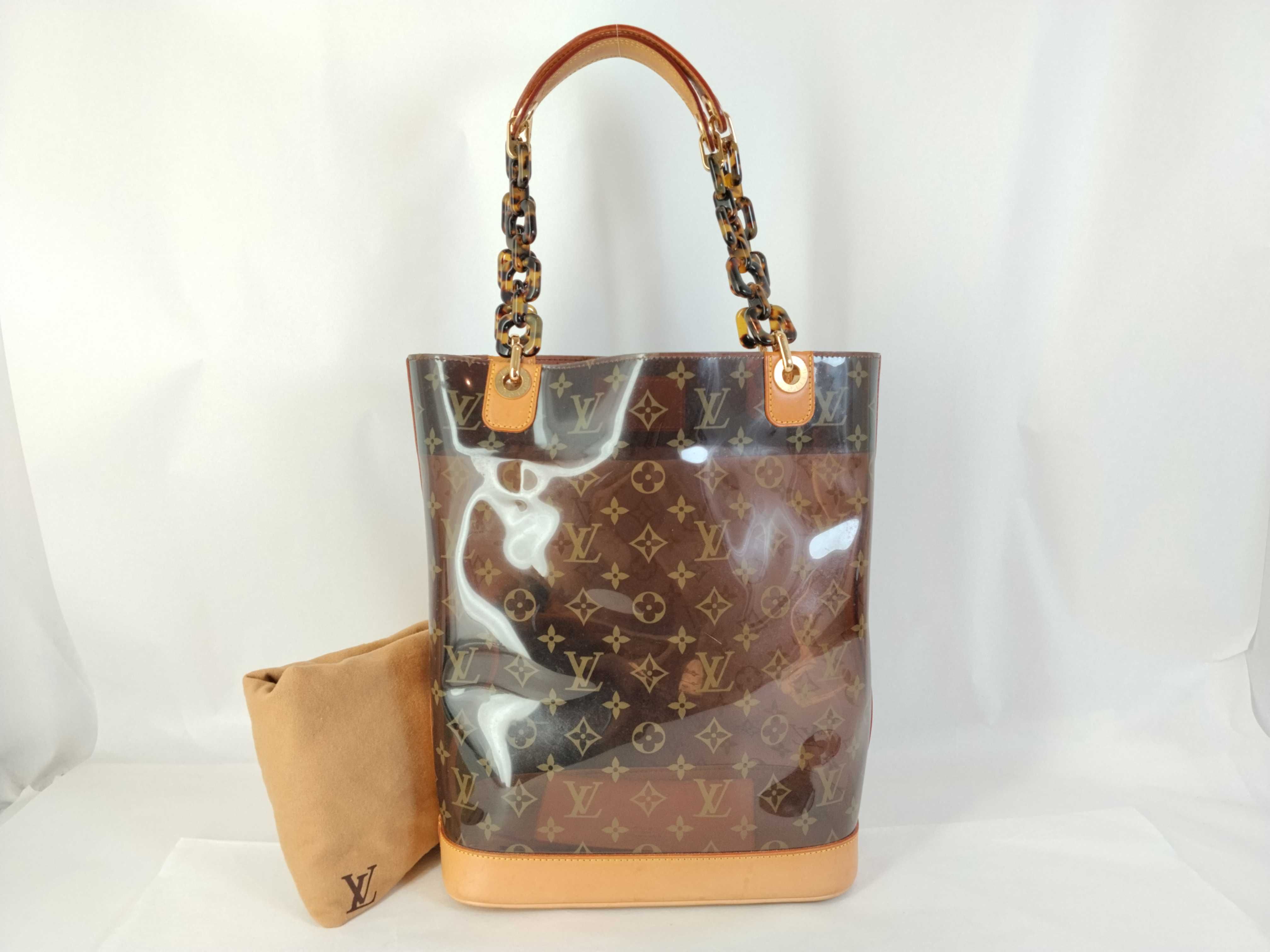 Monogram Vinyl Cabas Ambre MM M92501 LM1023 Brown Tote Bag
