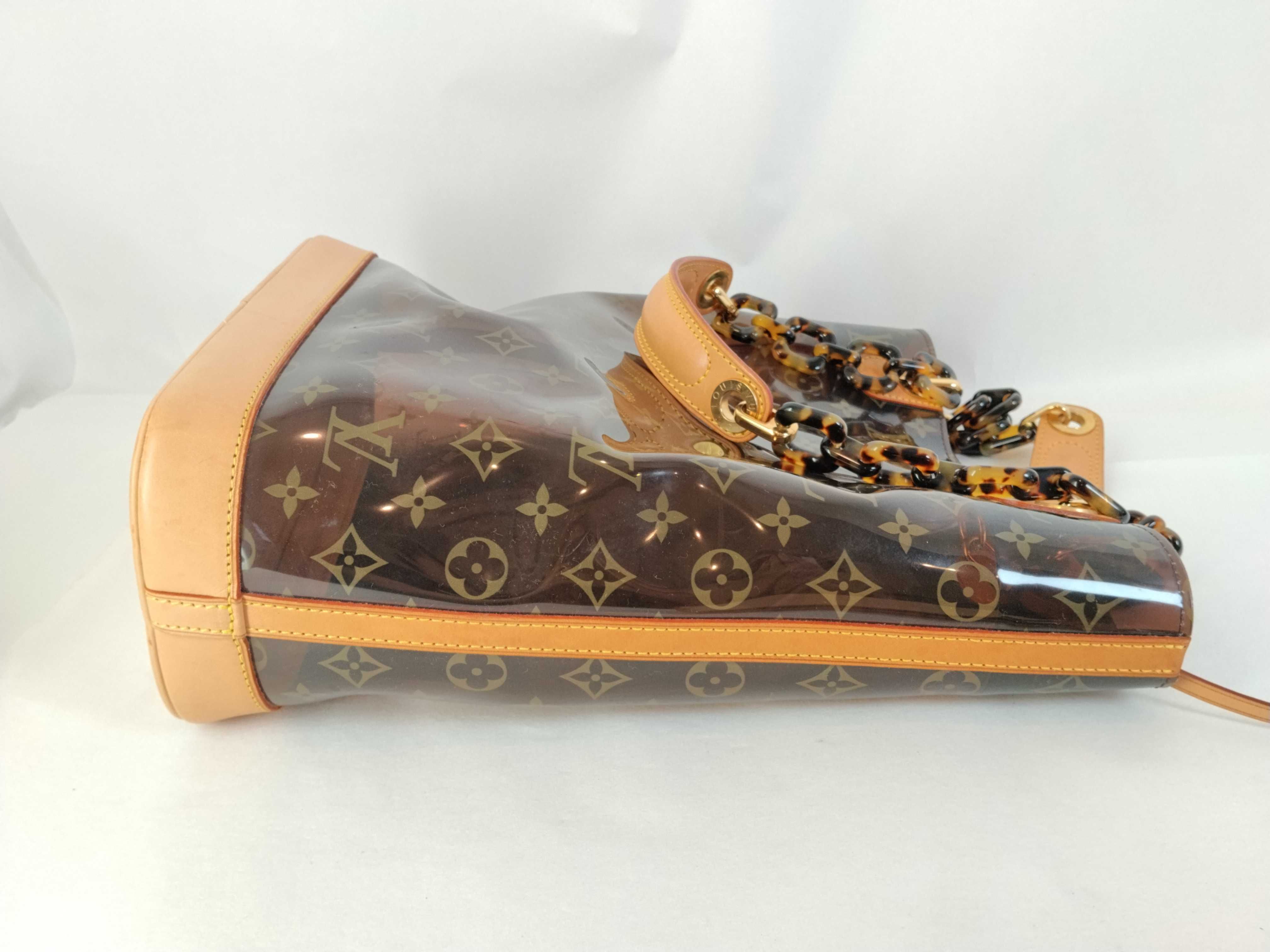 Monogram Vinyl Cabas Ambre MM M92501 LM1023 Brown Tote Bag — view 11