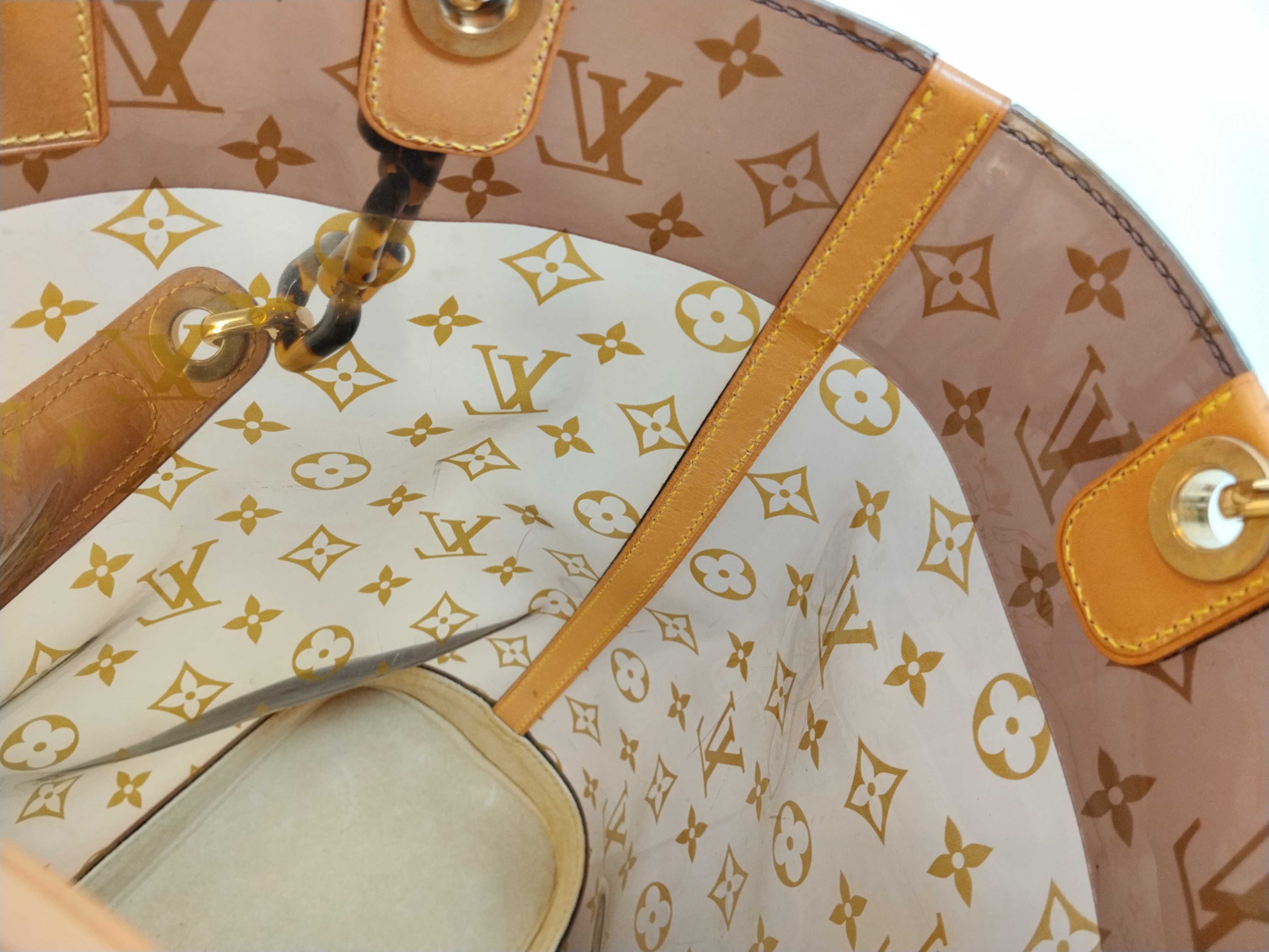 Monogram Vinyl Cabas Ambre MM M92501 LM1023 Brown Tote Bag — view 9