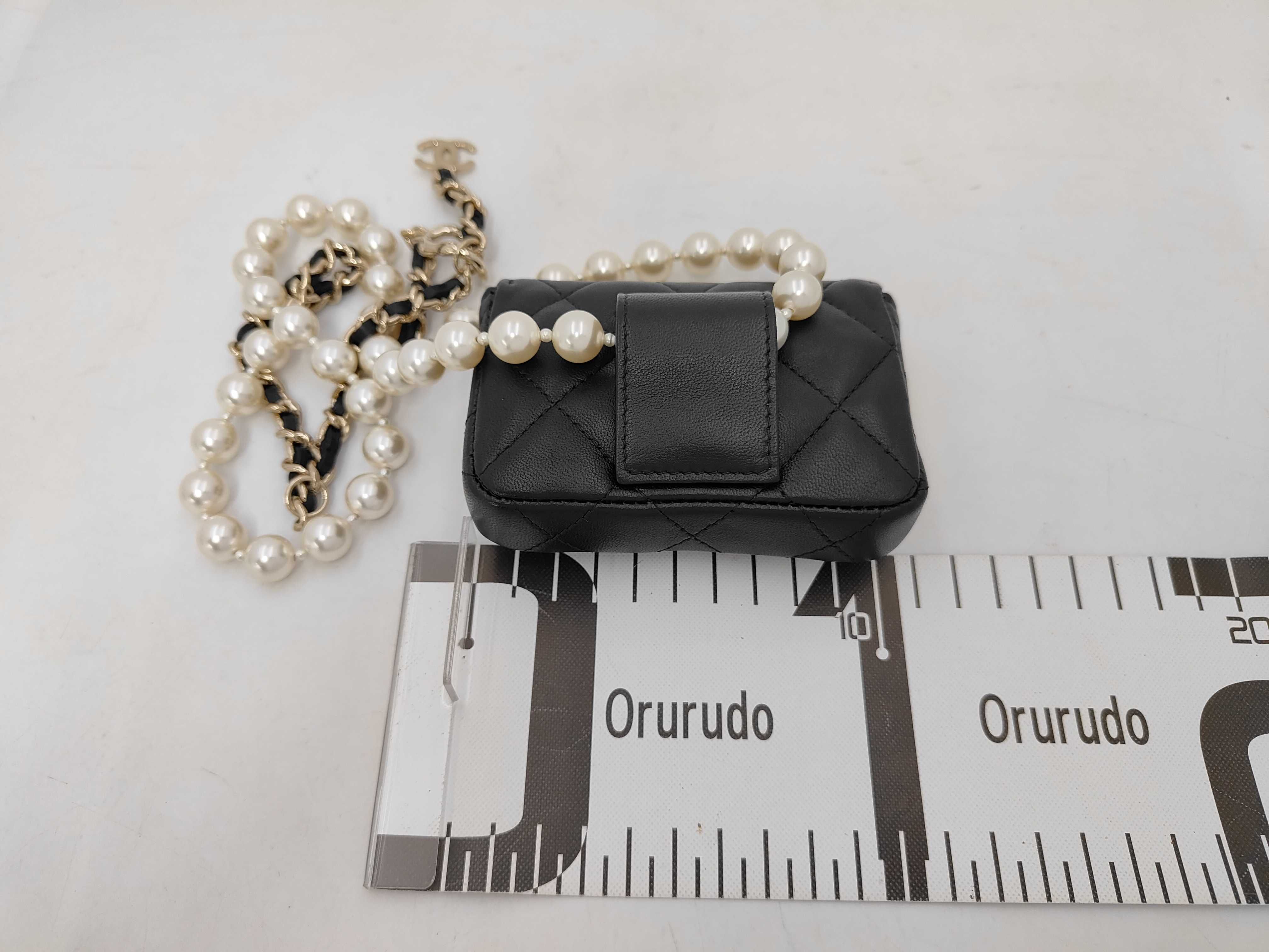 Matelassé Pearl Chain Shoulder Bag — view 2