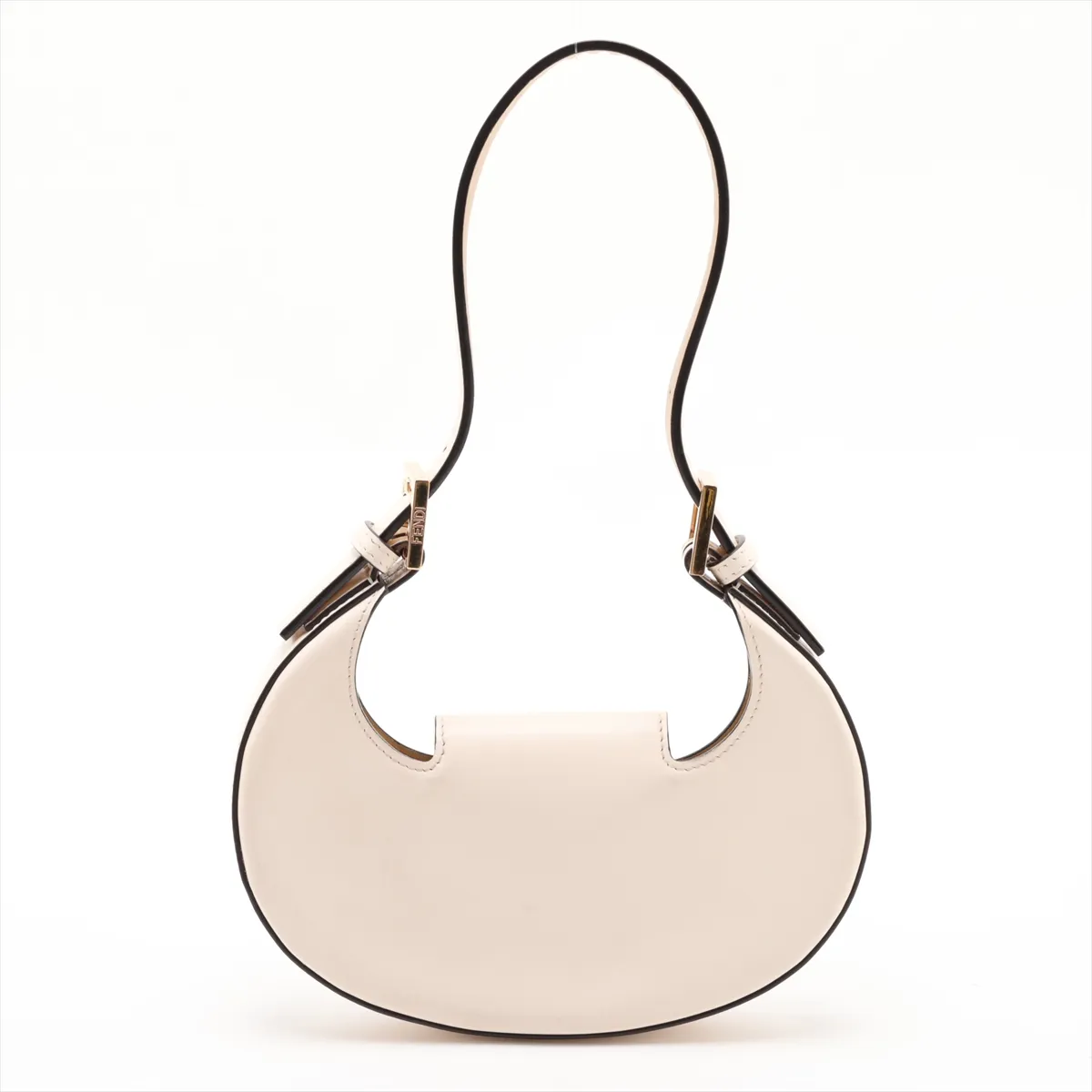 Cookie Mini Leather Shoulder Bag, White 8BS065 — view 2