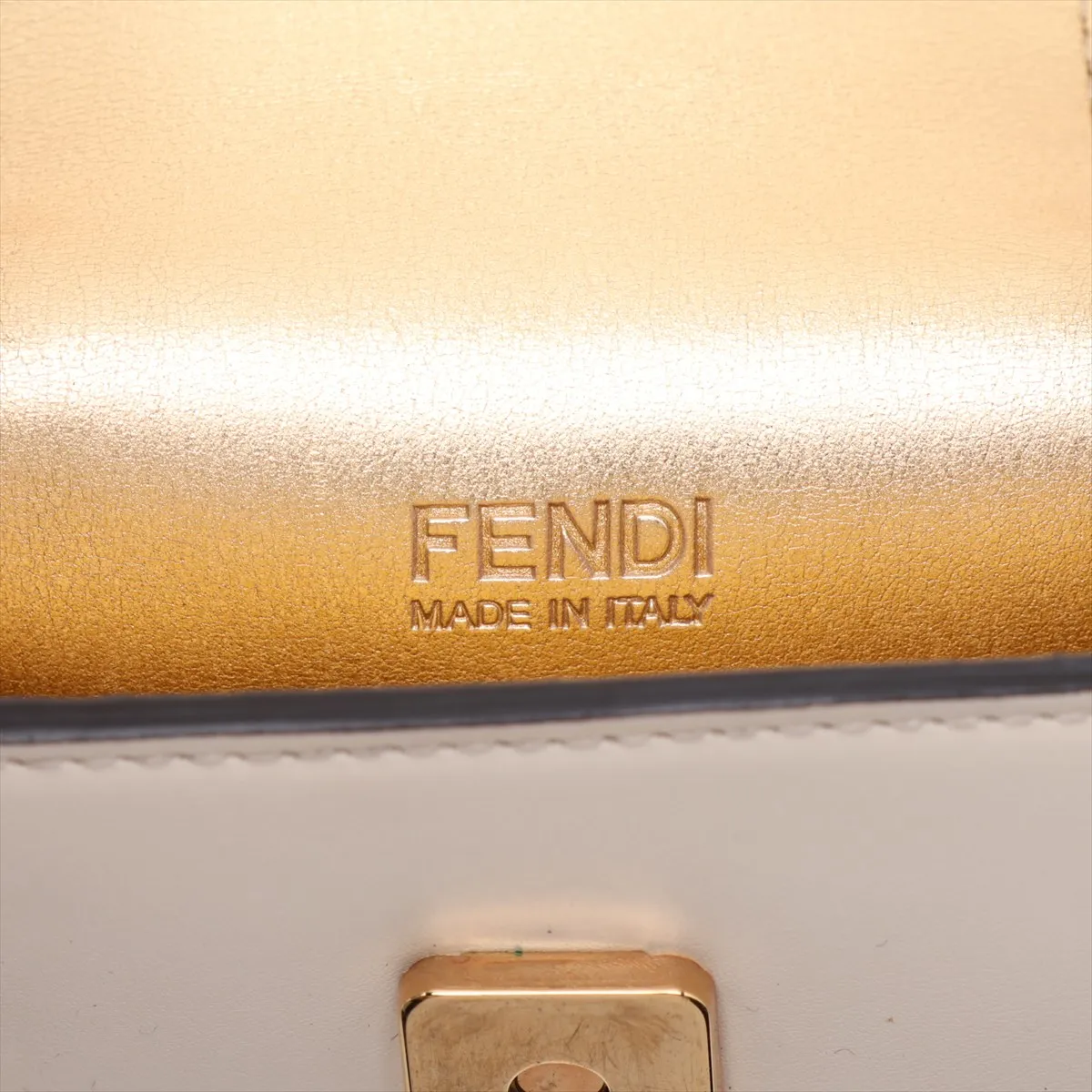 Cookie Mini Leather Shoulder Bag, White 8BS065 — view 8