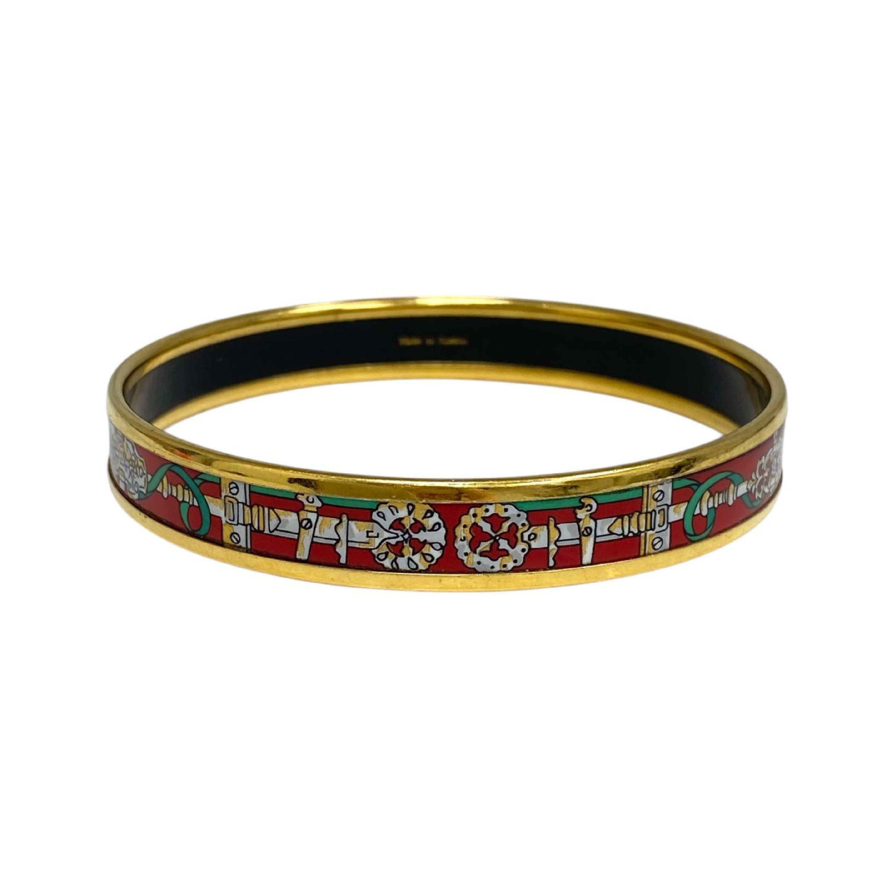 【*Shipped from: Hong Kong*】HERMES ( ) Multicolor Gold Plated Metal Bangle Bracelet/Bangle — view 3